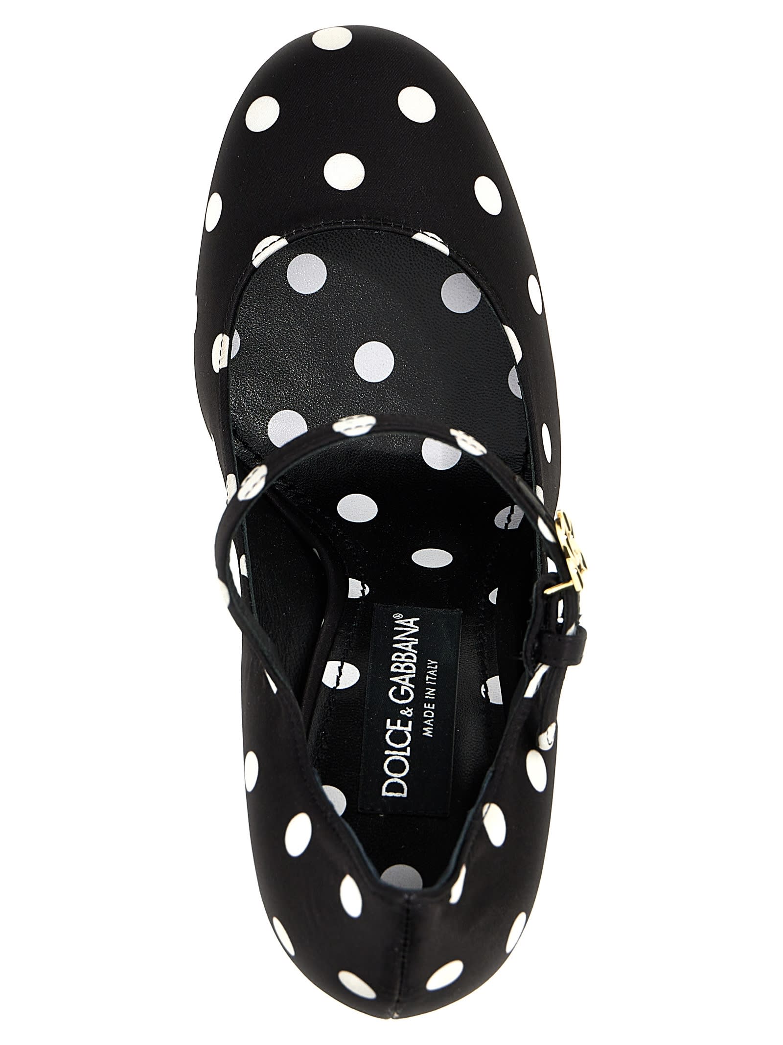 Shop Dolce & Gabbana Mary Jane Sharon Pumps In White/black