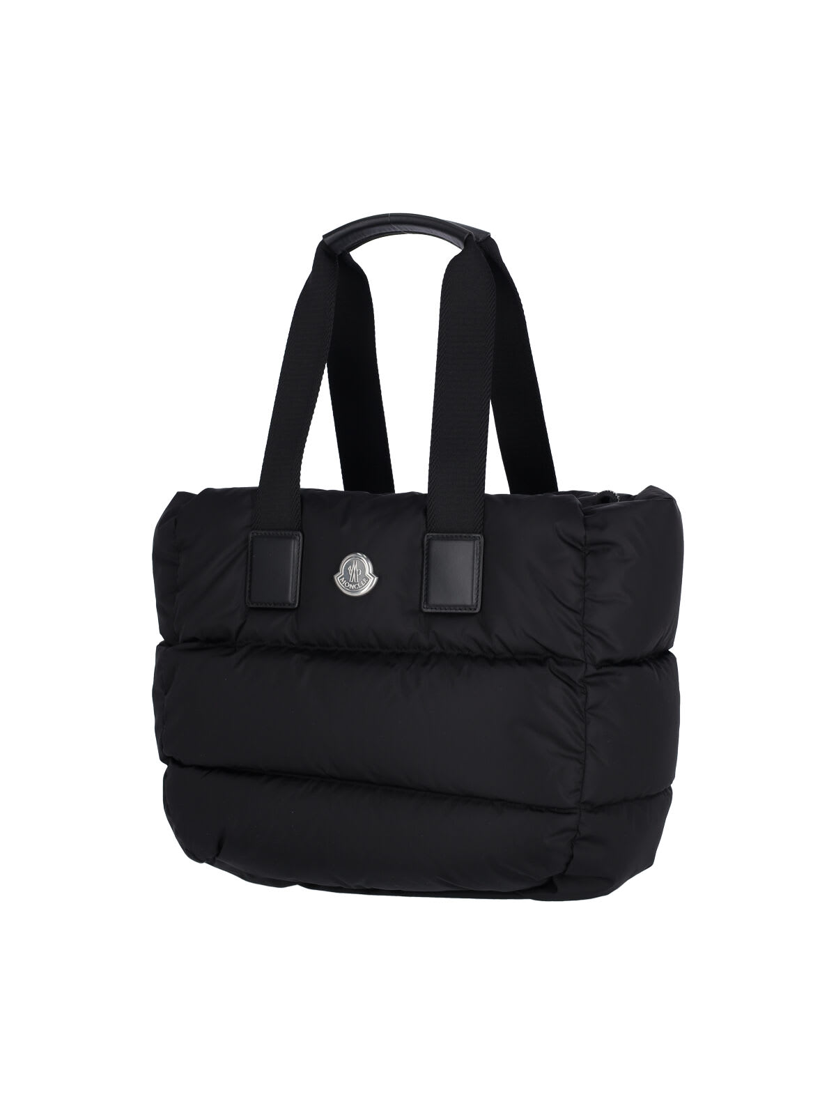 Moncler Caradoc Padded Nylon Shoulder Bag With Logo Patch In Black