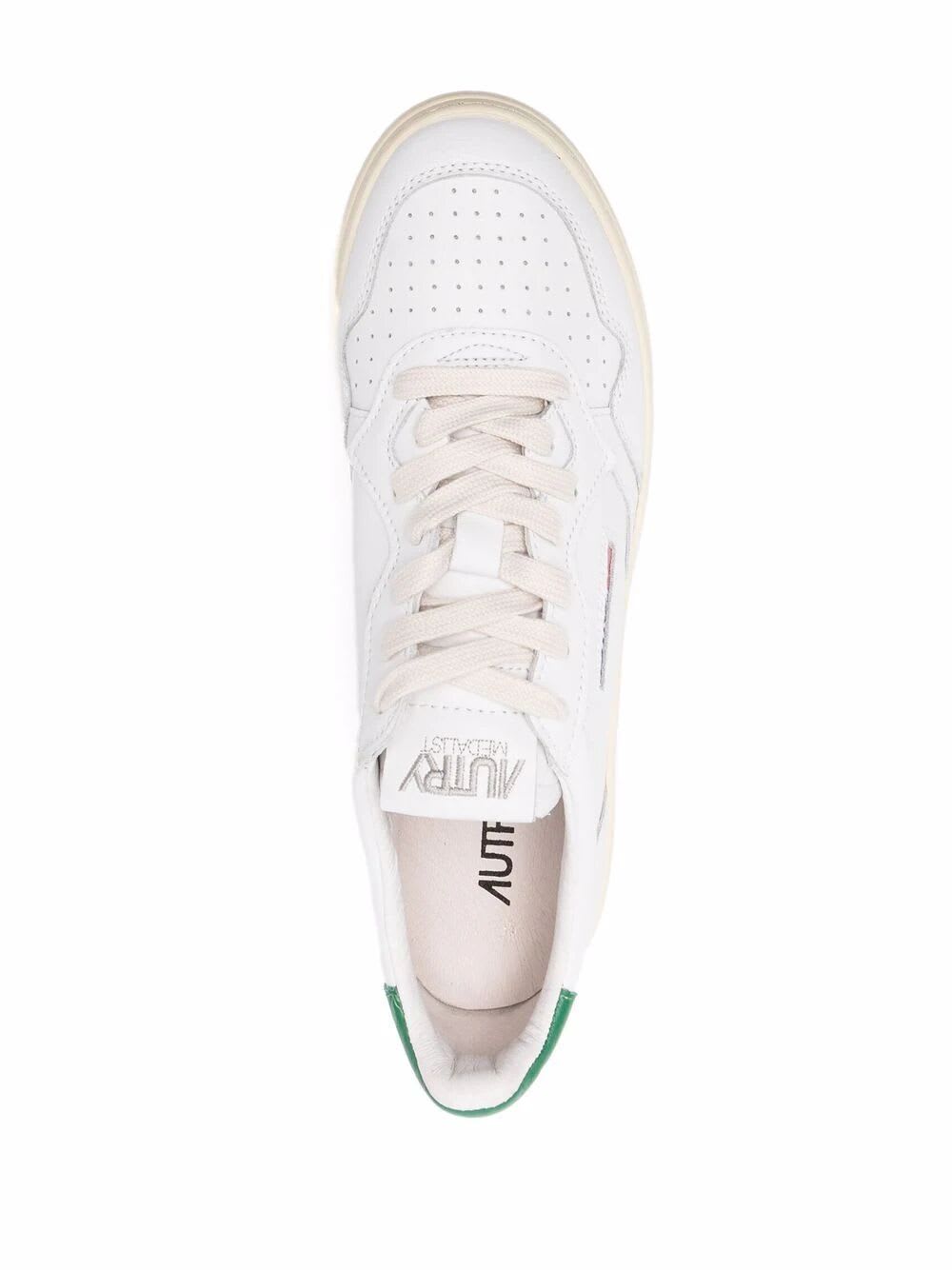 Shop Autry Medalist Low Sneakers In White Green
