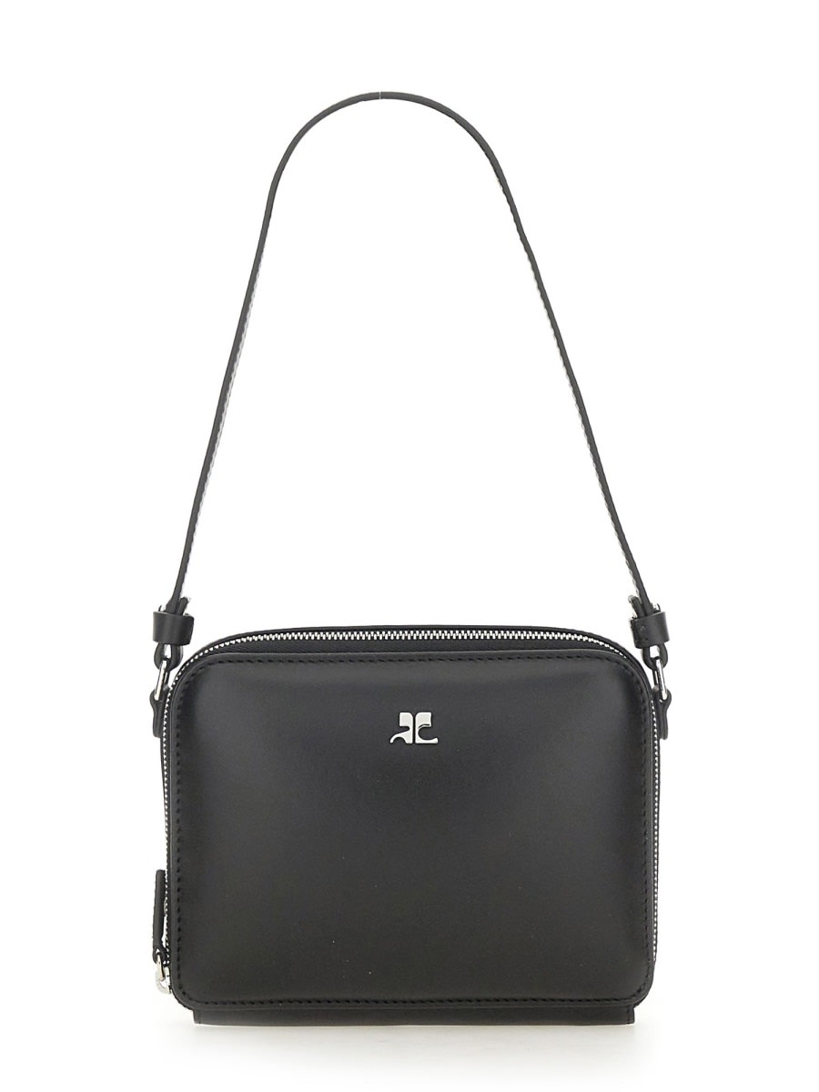 Shop Courrèges Leather Bag. In Black