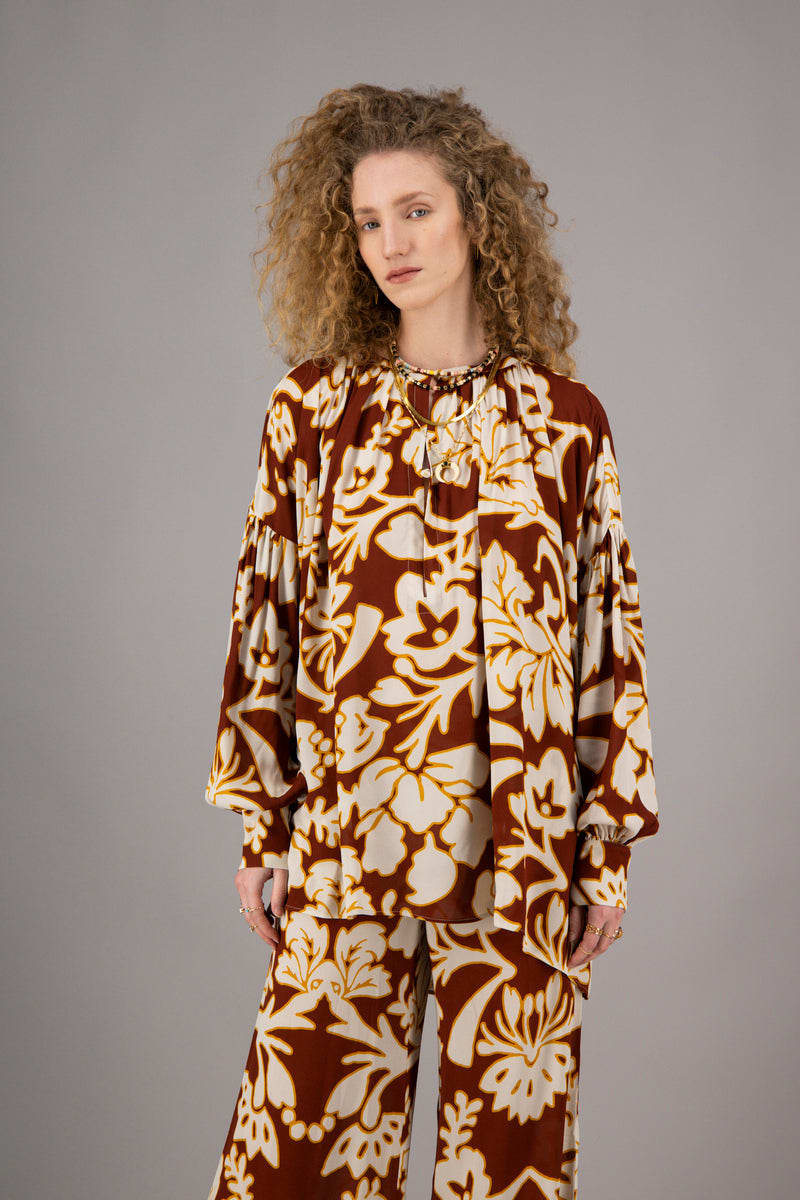 Amotea Lilli Flowered Burgundy