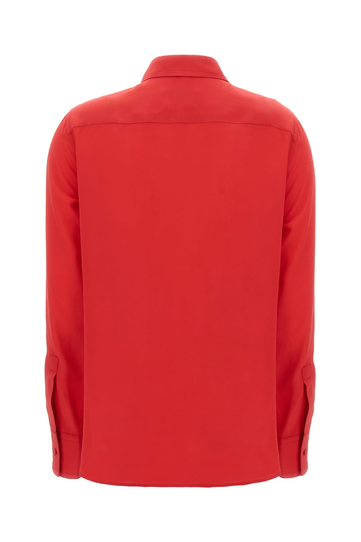 Shop Lanvin Red Silk Shirt In 594