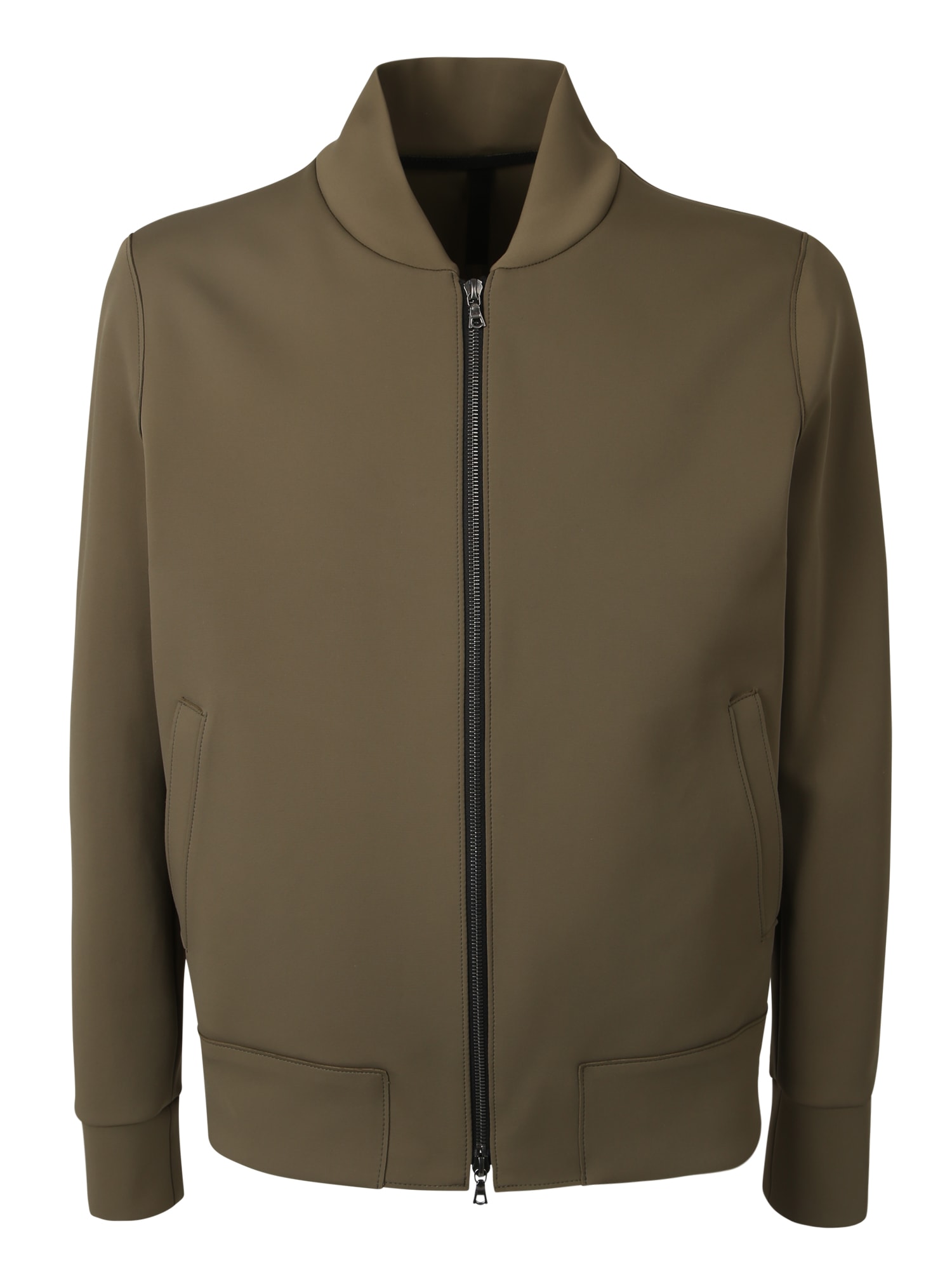 Two-pocket Zip-up Bomber Jacket