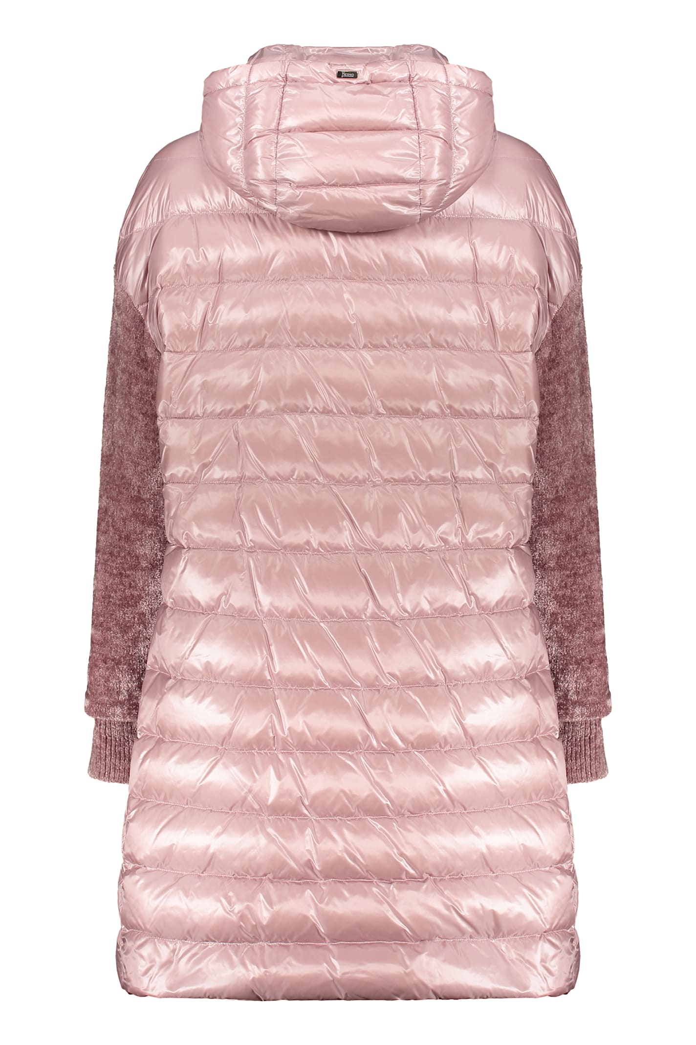 Herno Hooded Down Jacket In Pink