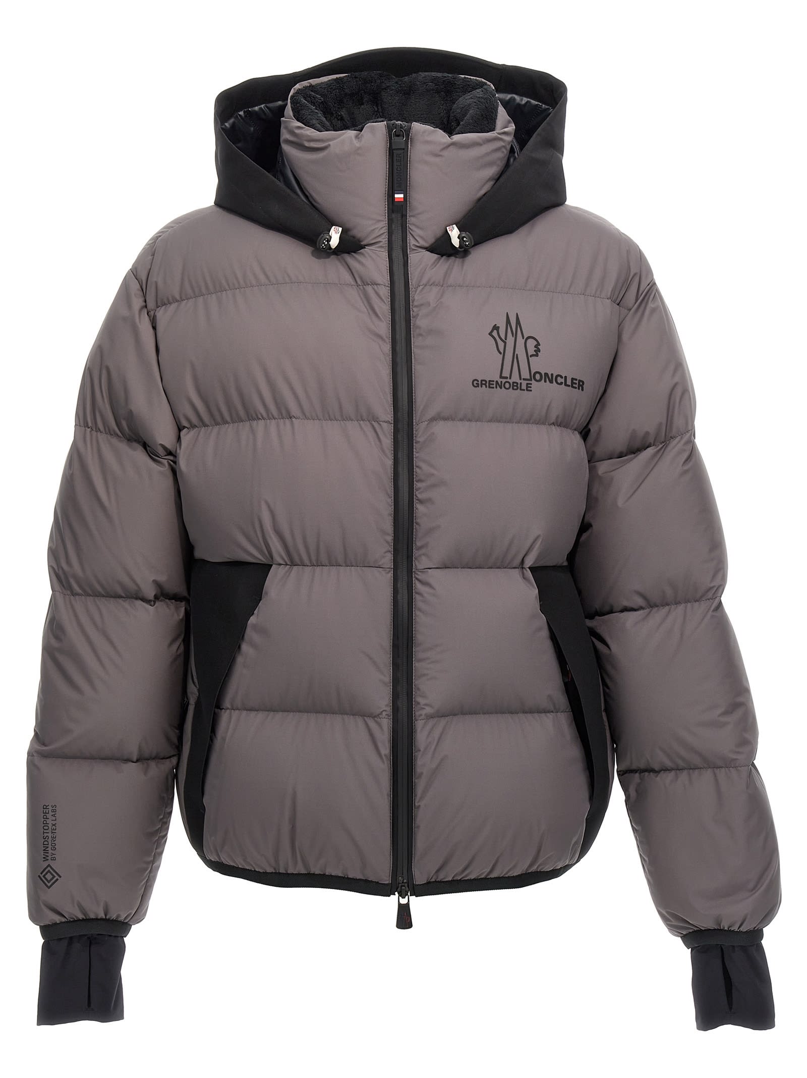 Shop Moncler Marcassin Down Jacket In Gray