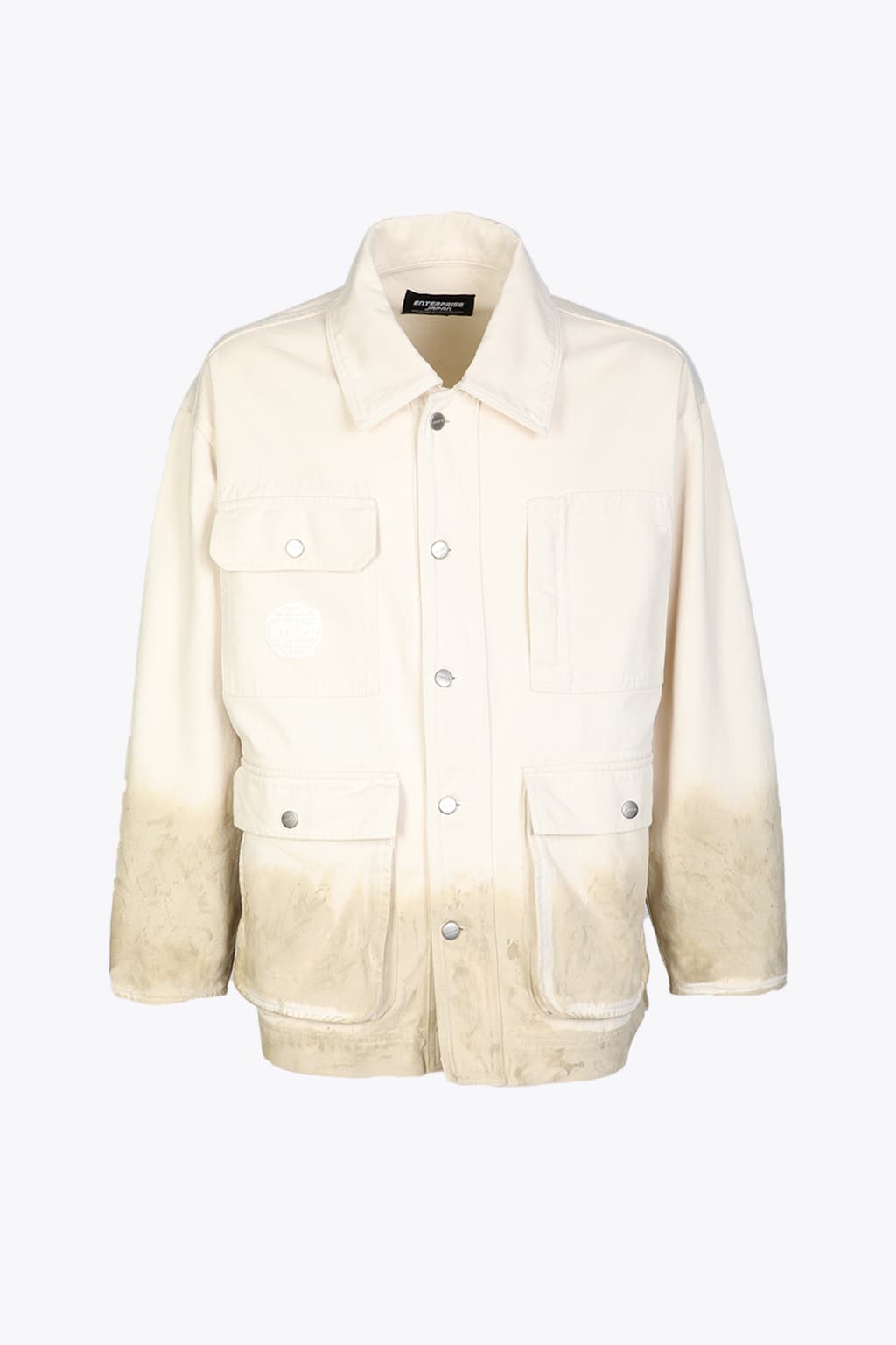 ENTERPRISE JAPAN SAFARI JACKET OFF WHITE DENIM SAFARI JACKET