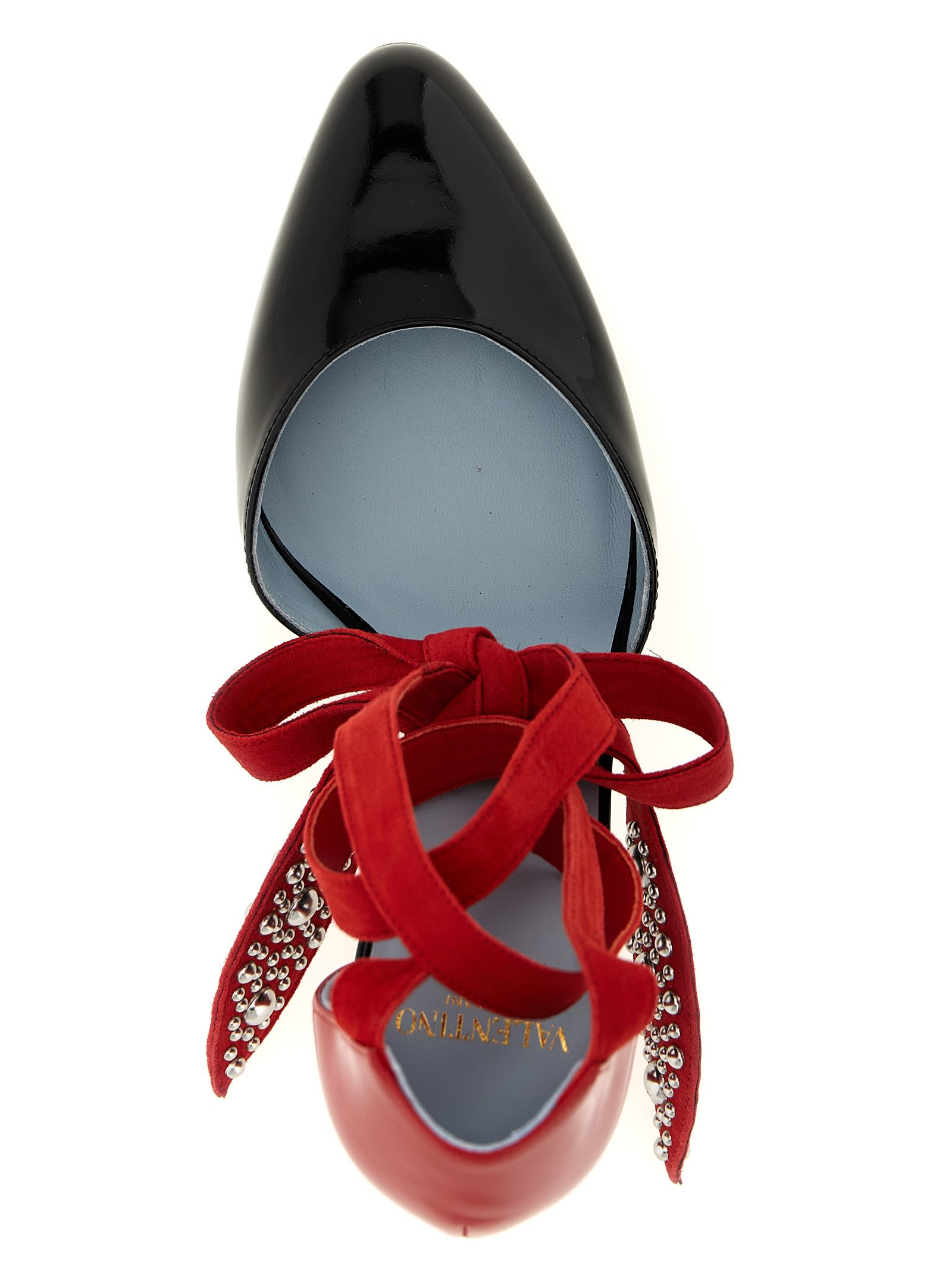 Shop Valentino Two-tone Leather Foliefoliage Pumps