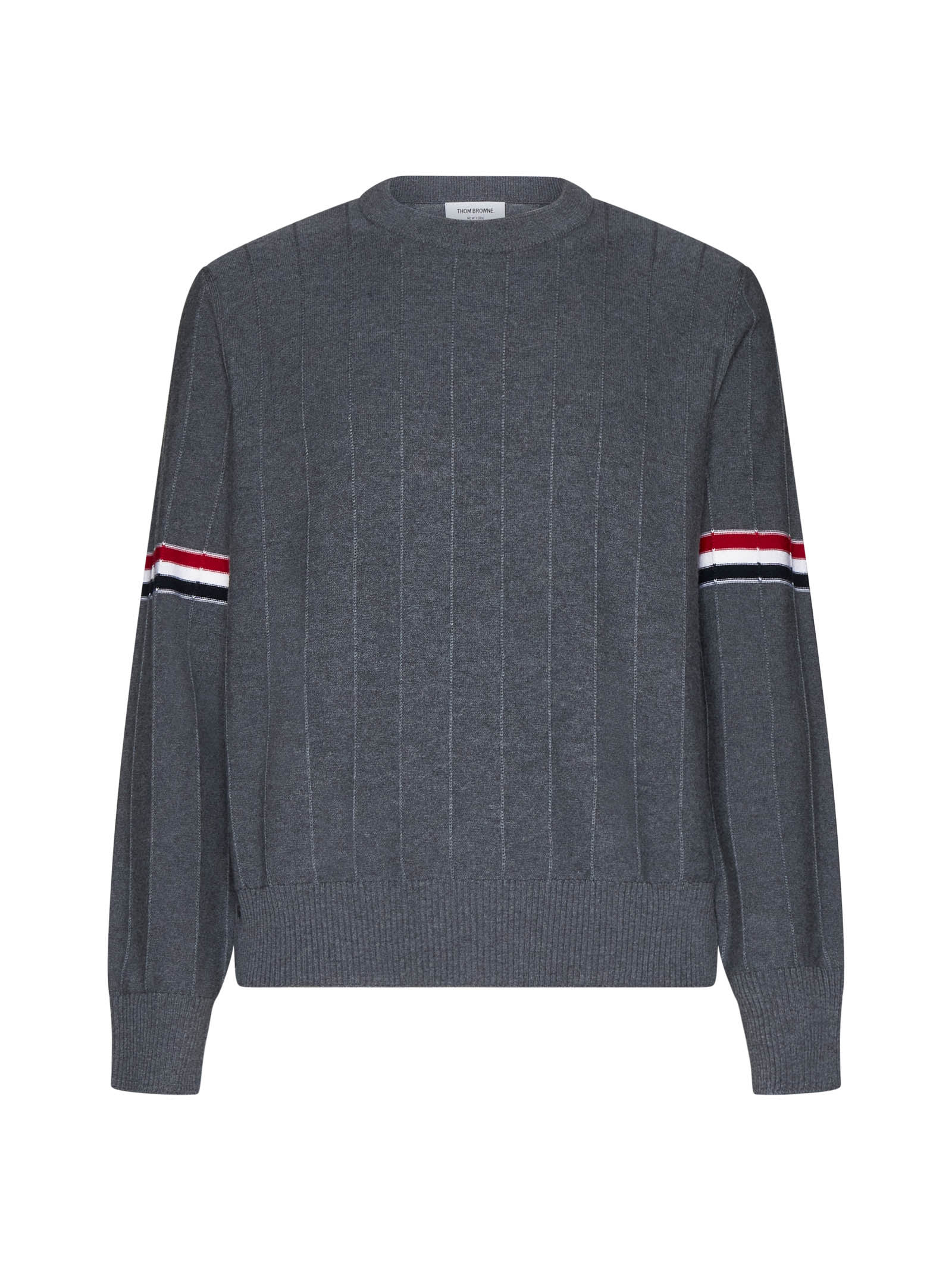 Thom Browne Classic Sweater Sweaters And Cardigans Gray In Gray