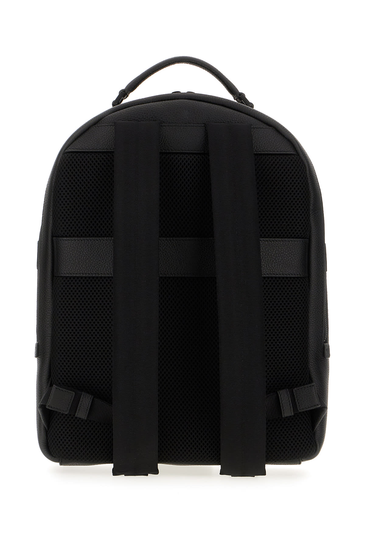 Black Calf And Fabric Backpack