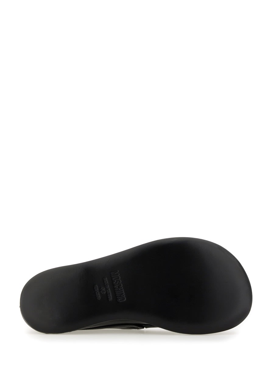 Moschino Desert Penny Strap Loafers In Black
