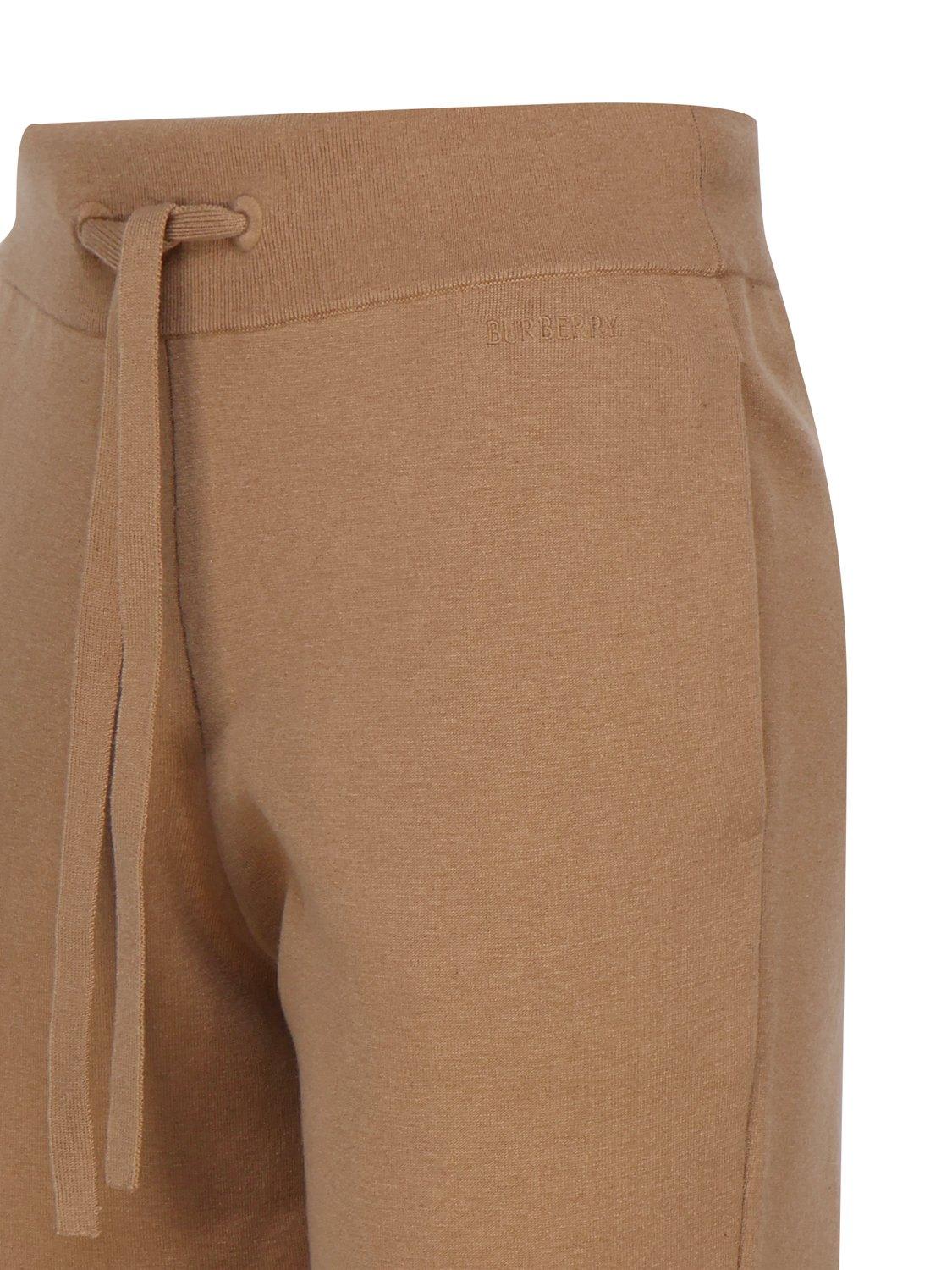 Shop Burberry Drawstring Elastic Waist Sweatpants In Brown