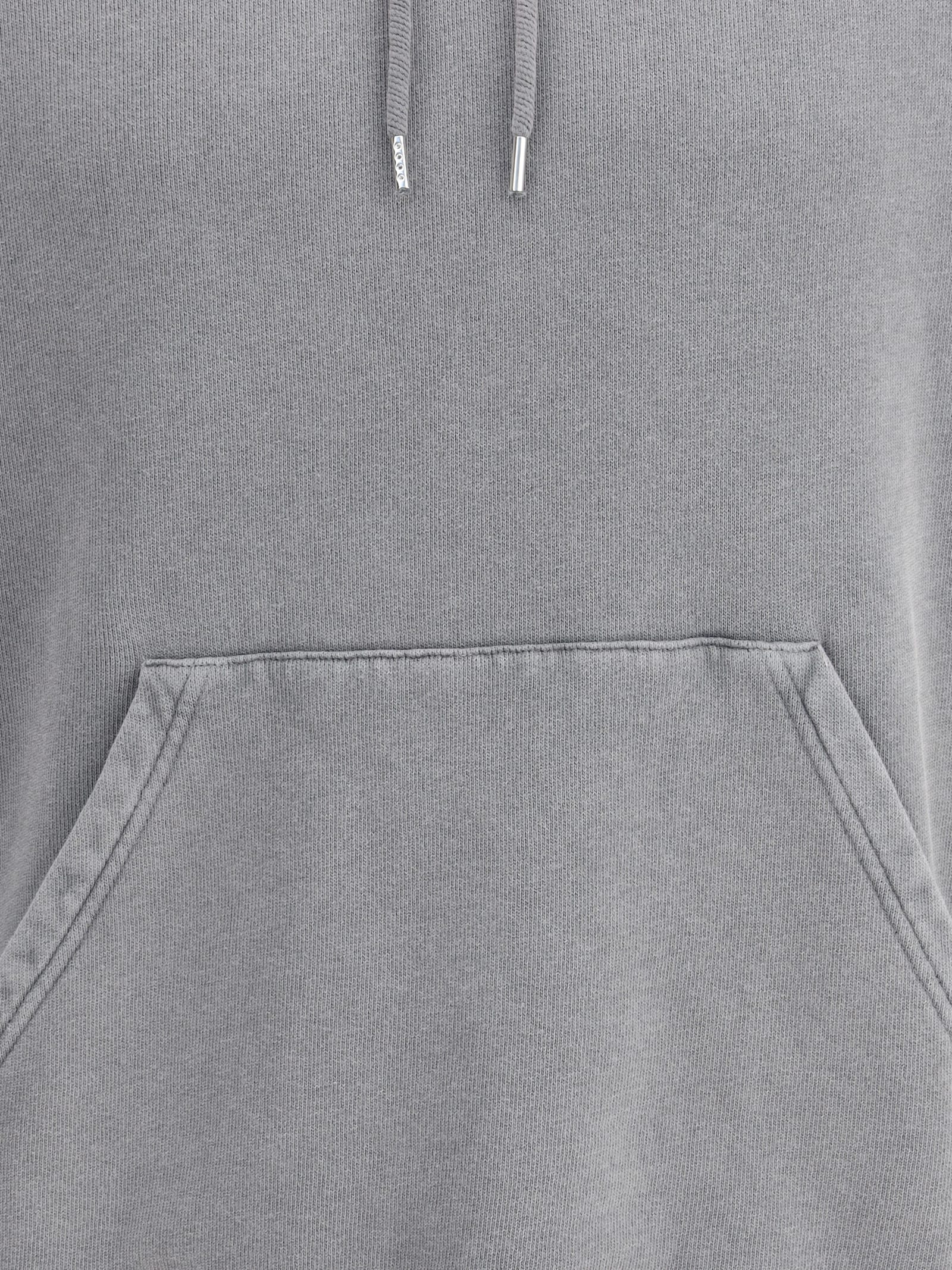 Axel Arigato Cotton Logo Hoodie Kangaroo Pocket In Gray