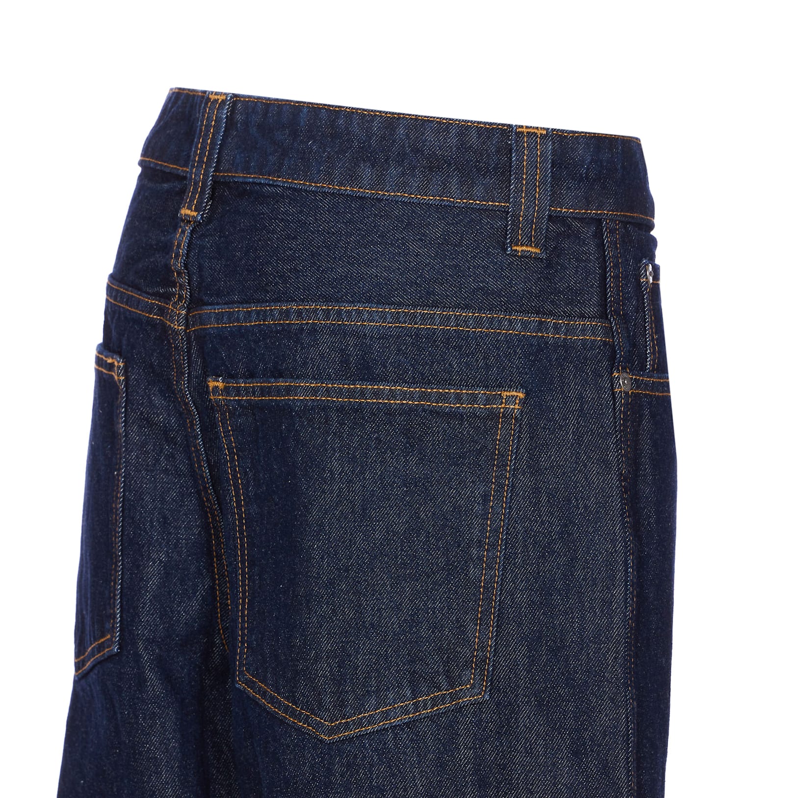 Khaite Bonnie High-waisted Wide-leg Jeans In Blue