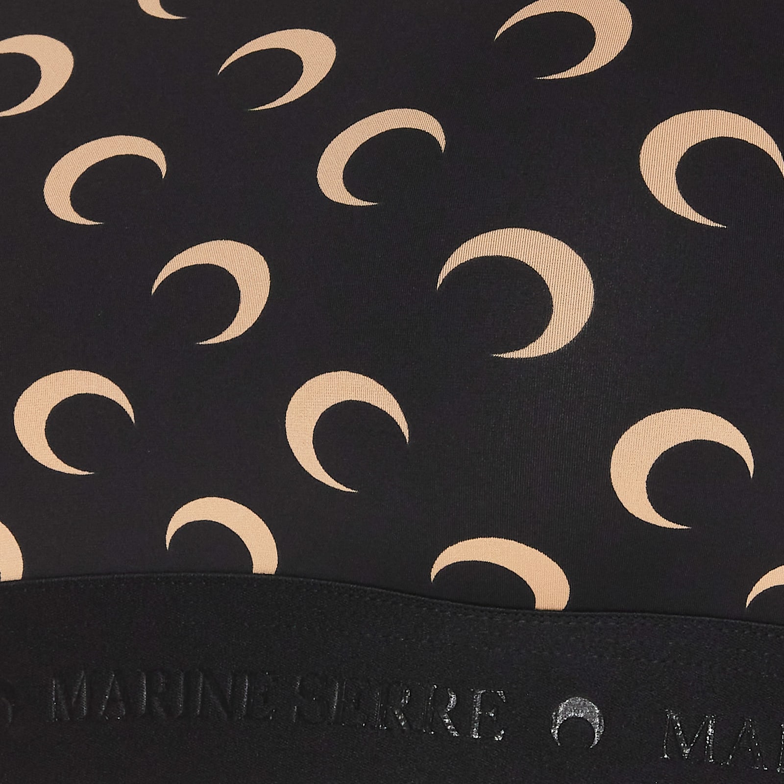 Shop Marine Serre Moon Logo Printed Top In Black