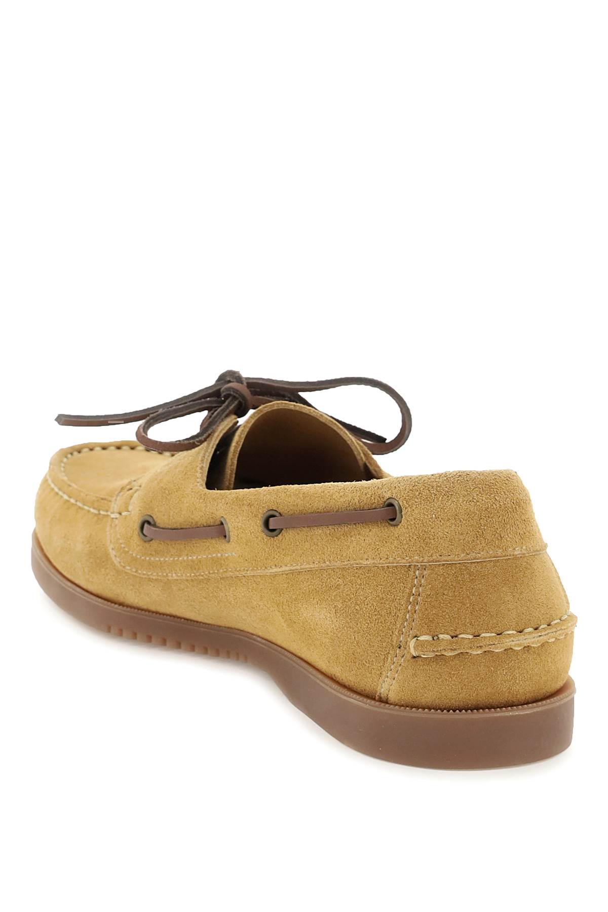 Paraboot Brown Leather Barth Loafers In Miel Vel Fauve