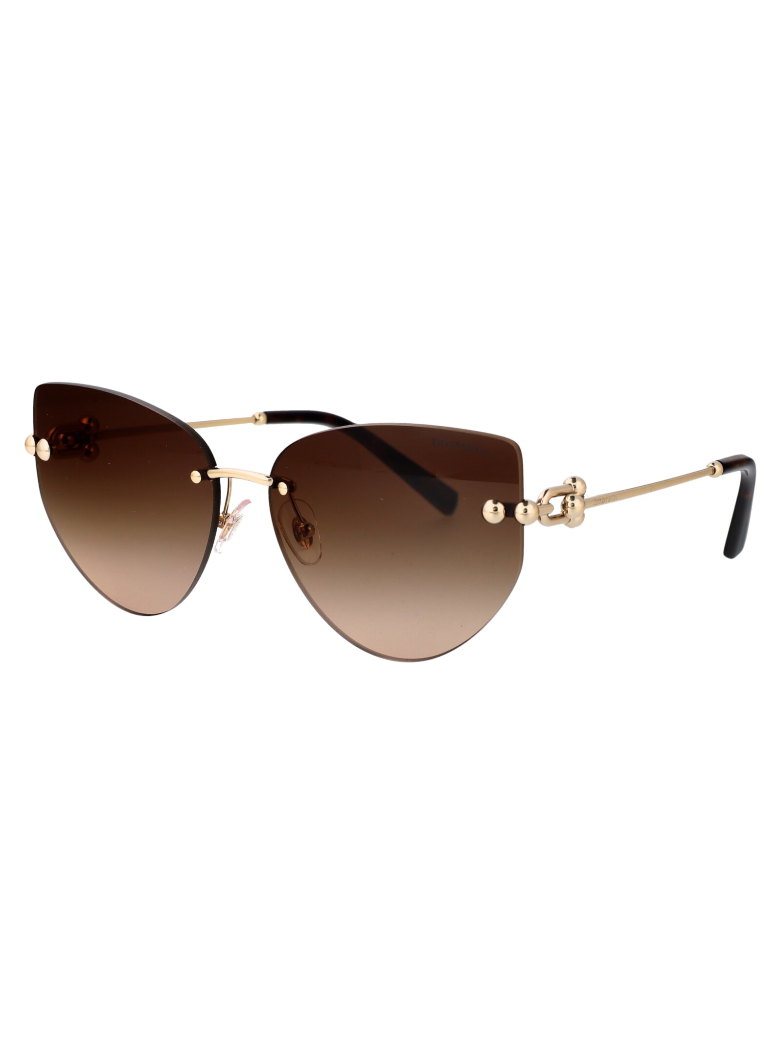 Tiffany &amp; Co. 0tf3096 Sunglasses In 62013b Pale Gold