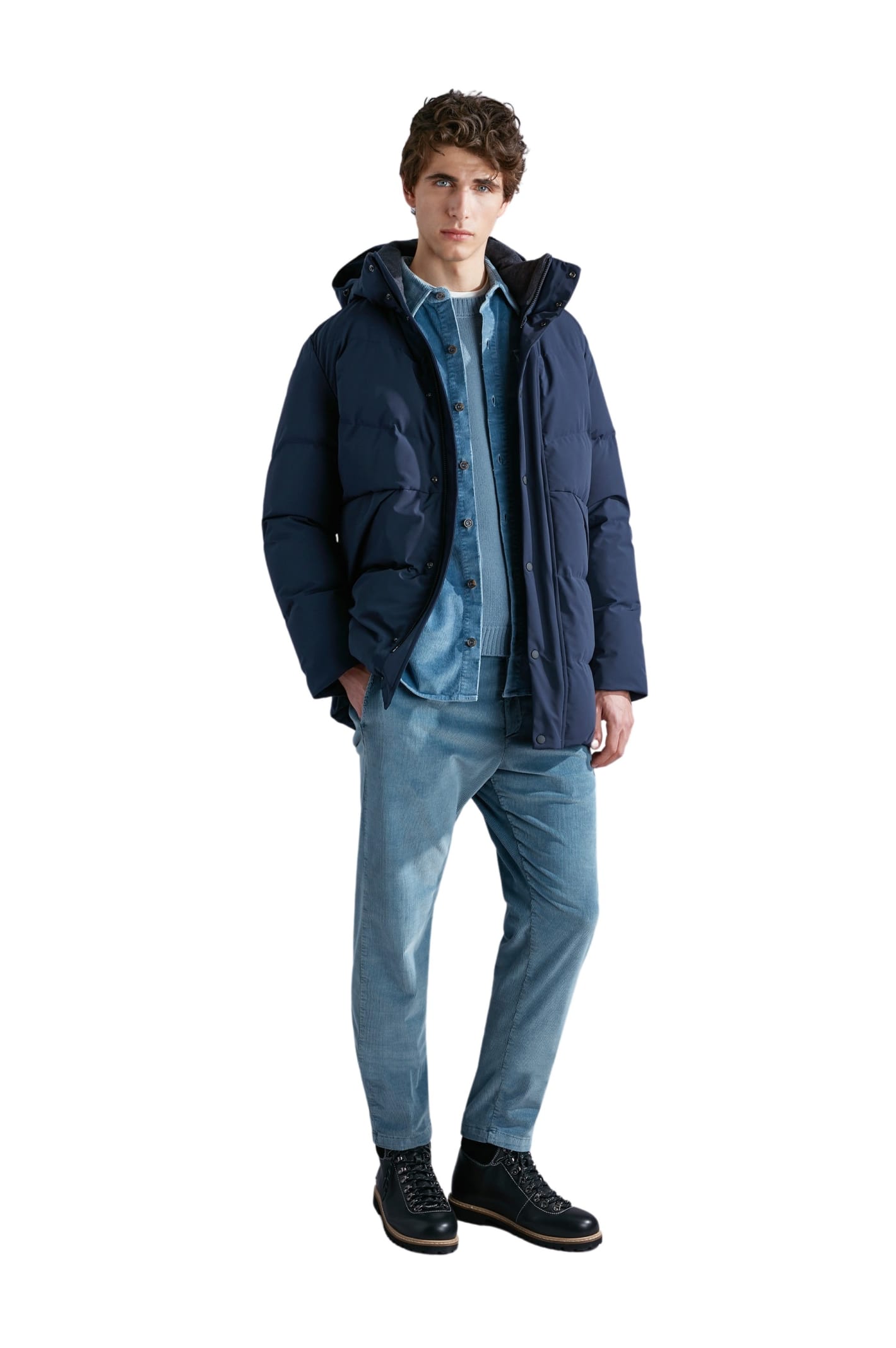 Shop Paul&amp;shark Typhoon Down Parka In Blue