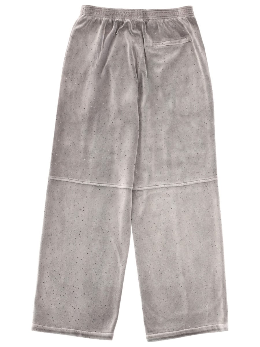 Alexander Wang T T By Alexander Wang Jogger Pants With Logo In Gray