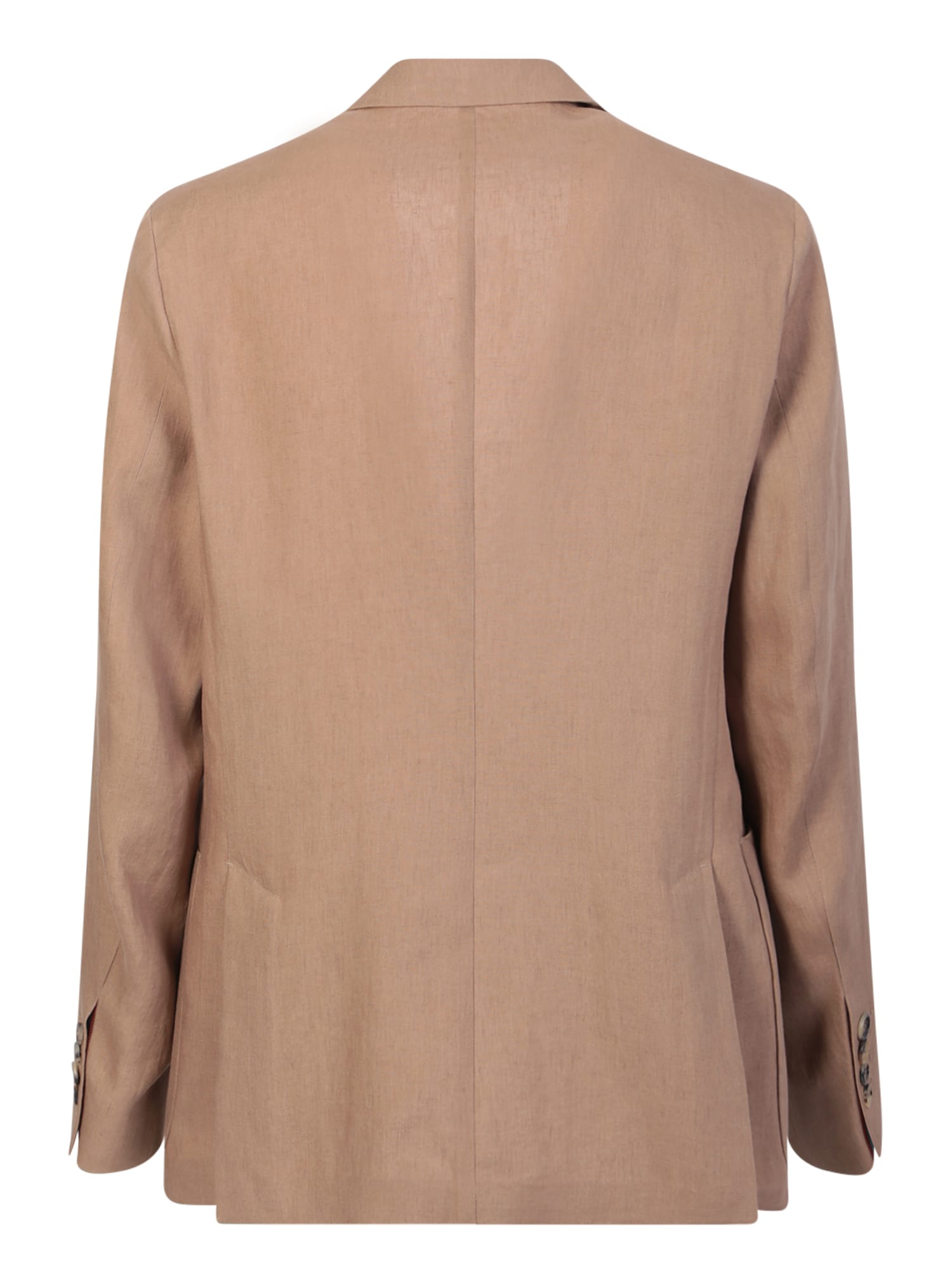 PAUL SMITH TAILORED-FIT LINEN PATCH-POCKET BLAZER