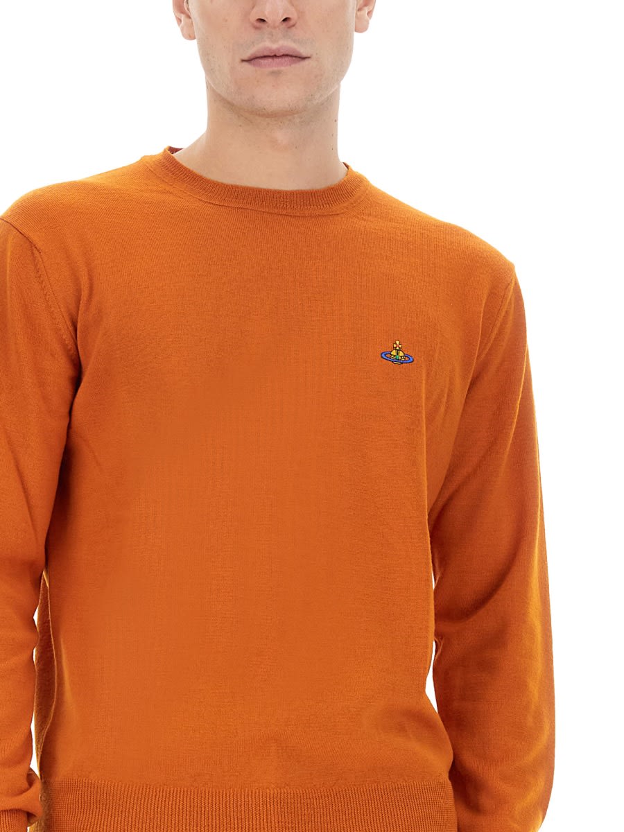 Shop Vivienne Westwood Jersey With Logo In Orange