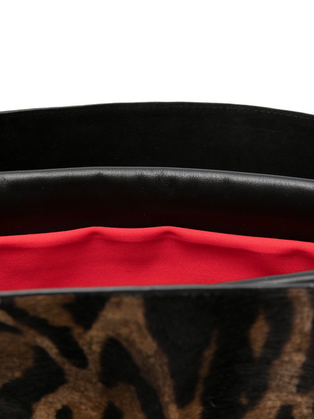 Christian Louboutin Baggy Leather Shoulder Bag In Brown