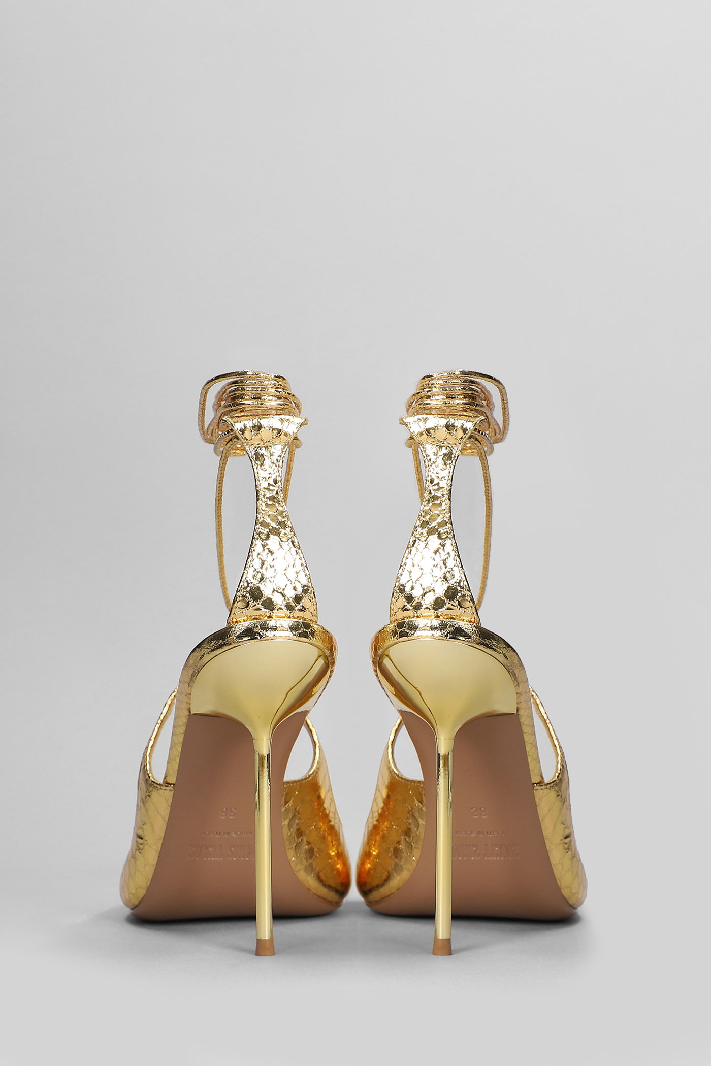 Shop Paris Texas Loulou Sandals In Gold Leather
