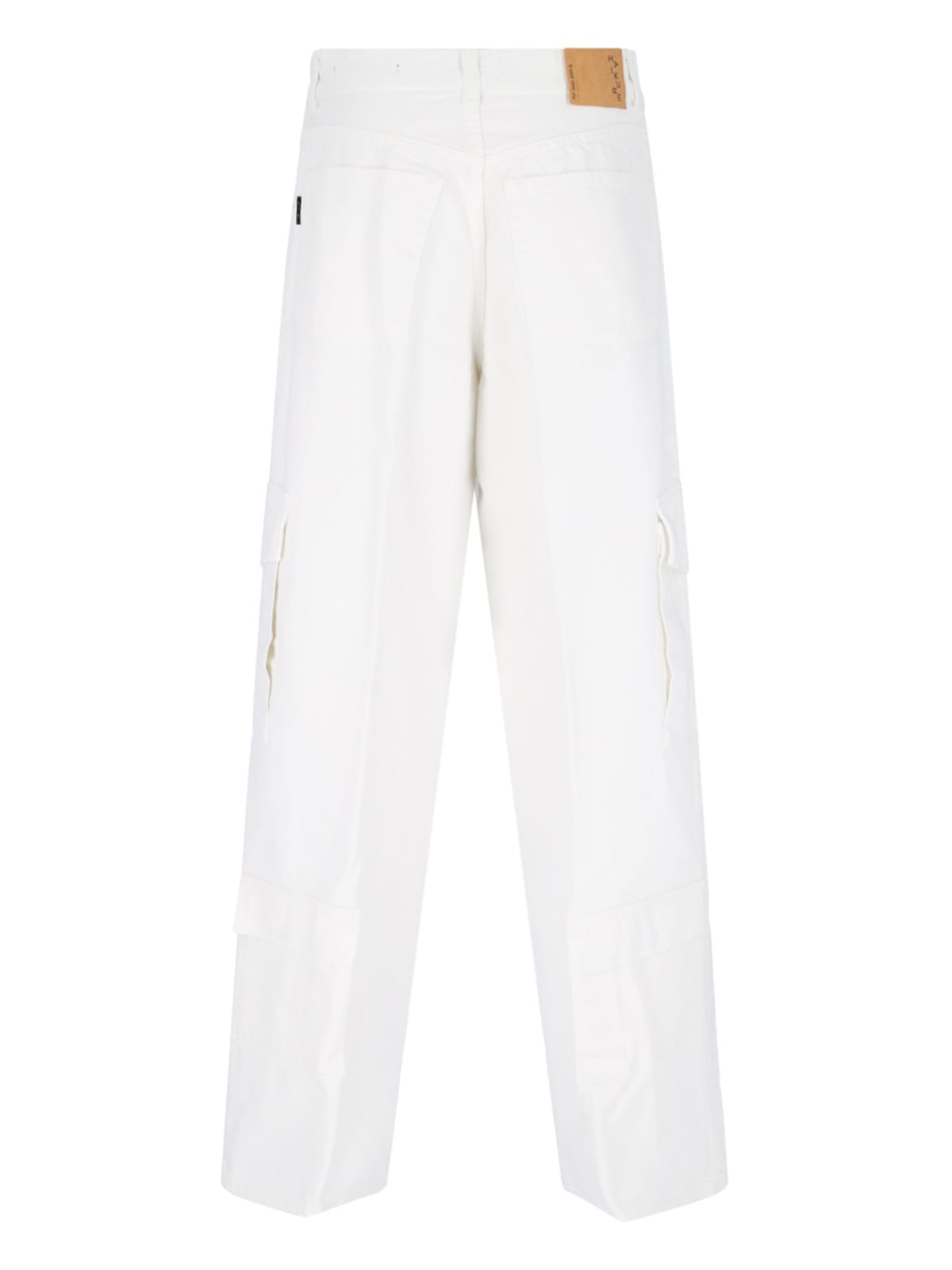 Shop Haikure Cargo Jeans In White