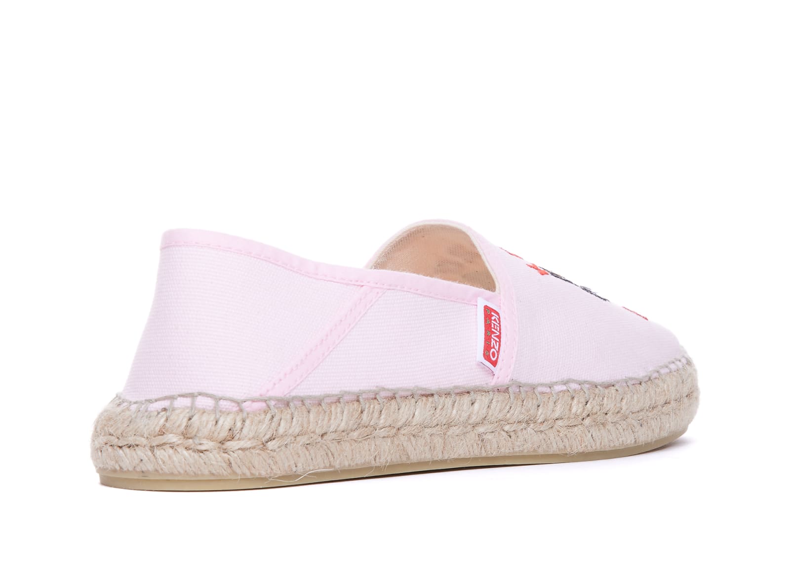 Shop Kenzo Lucky Tiger Logo Espadrilles In Pink