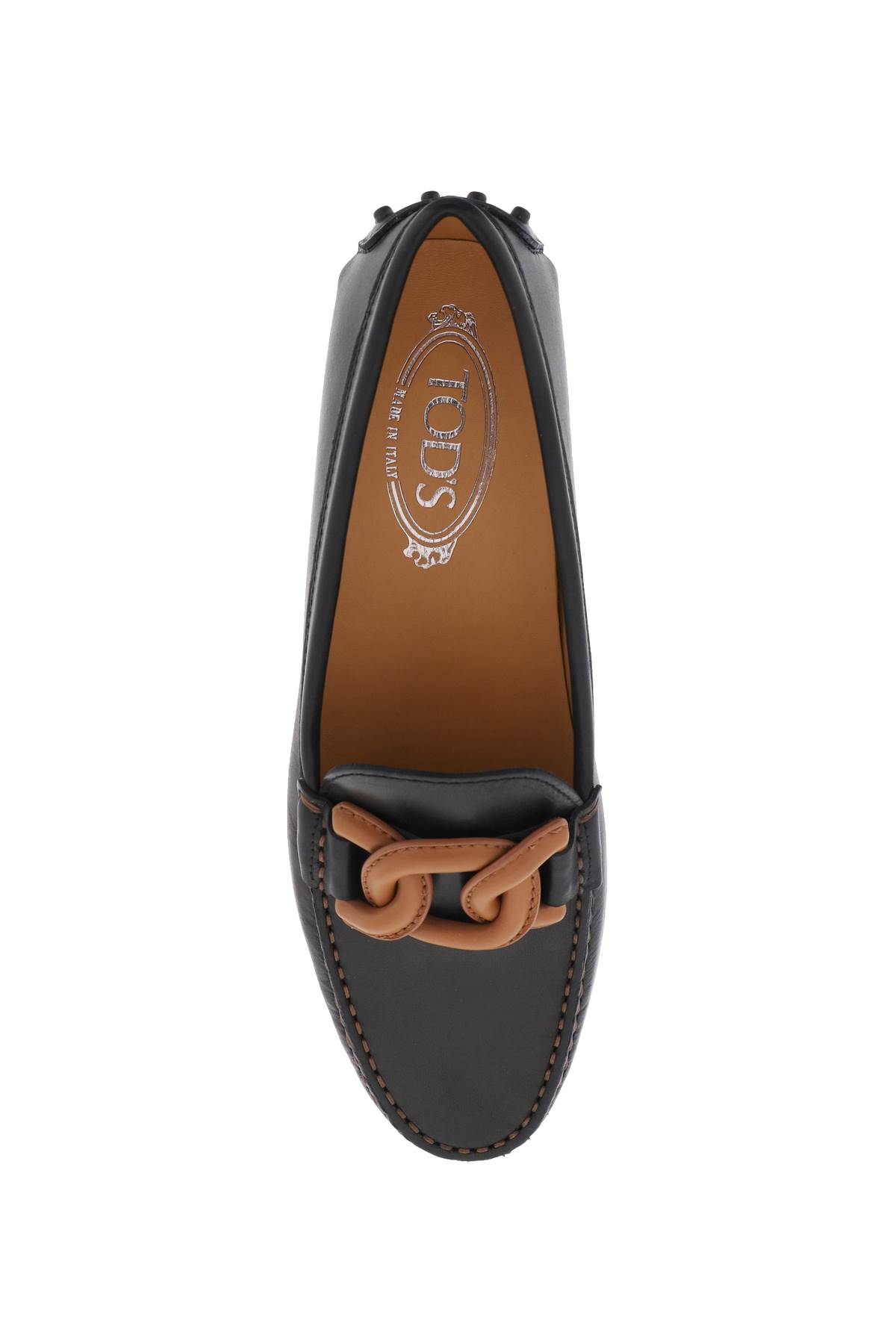 Shop Tod's Gommino Bubble Kate Loafers In Altra Versione (brown)