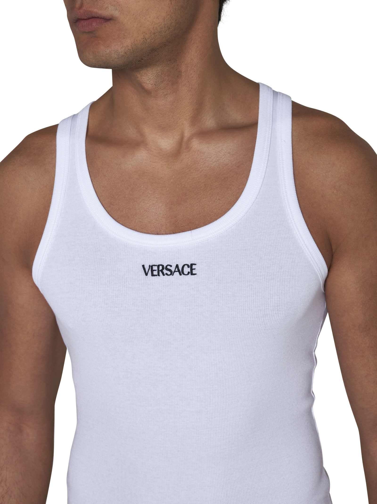 Shop Versace Underwear In Optical White