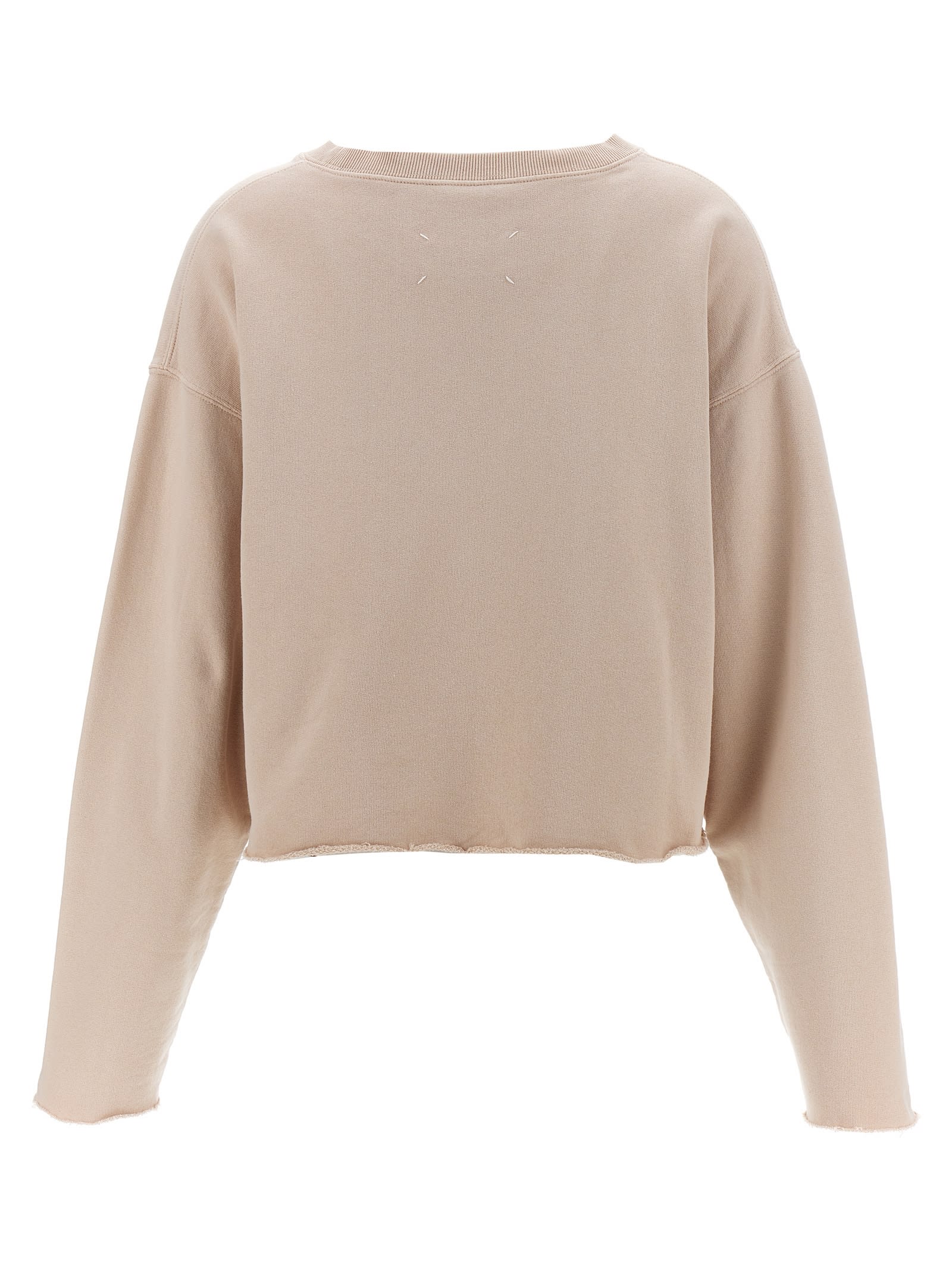 Shop Maison Margiela Logo Embroidery Sweatshirt In Pink