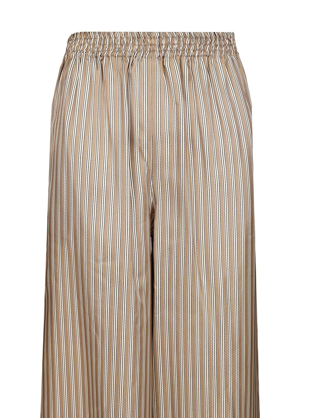 Max Mara Elastic Waist Casual Pants In Brown