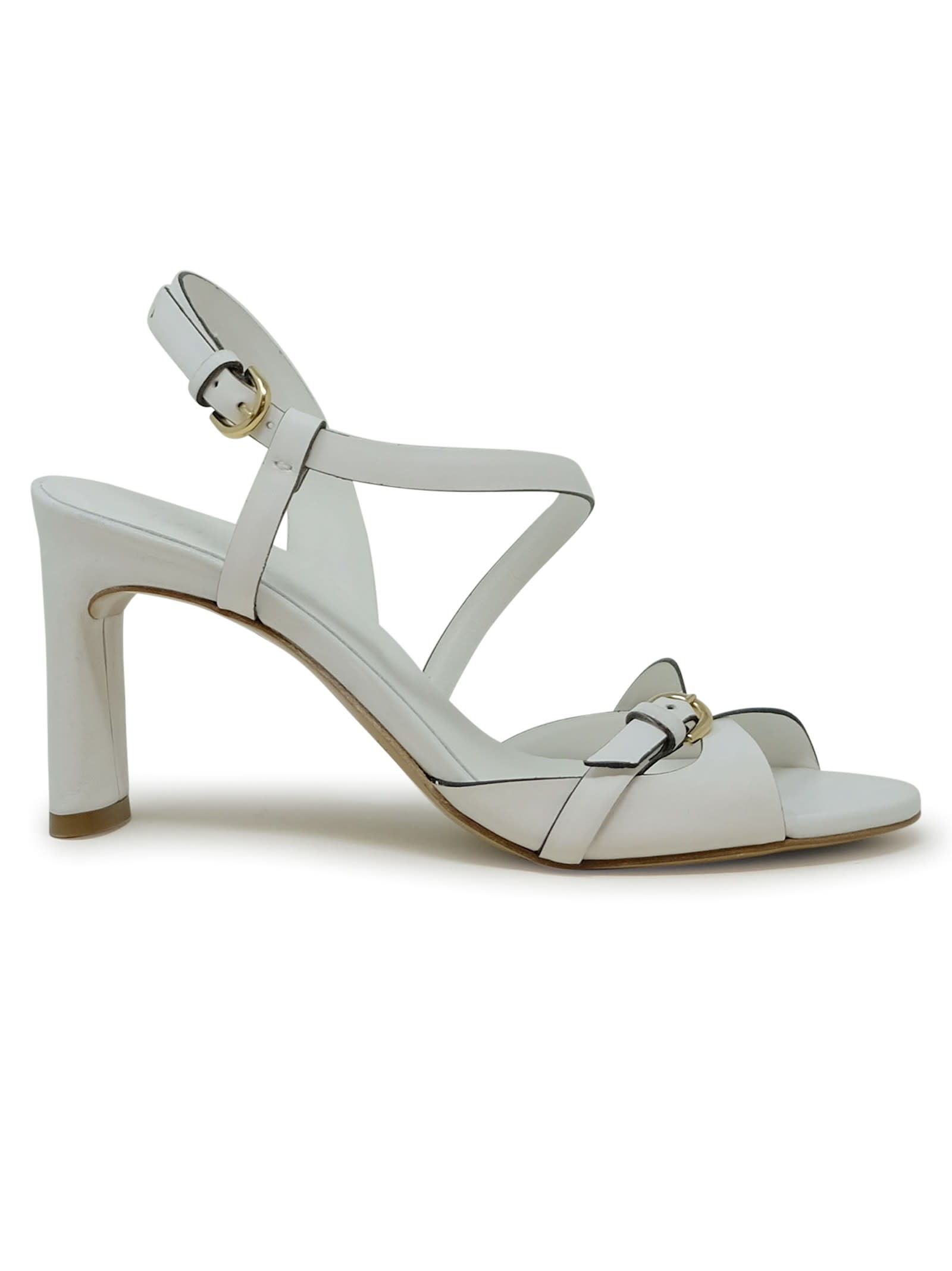 Del Carlo Roberto Leather Sandals In White