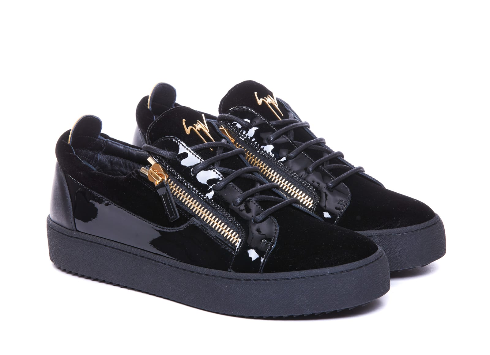 Shop Giuseppe Zanotti Frankie Sneakers In Black