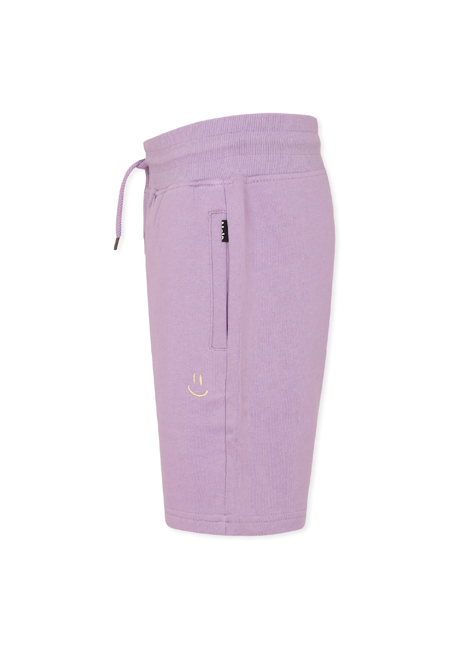 Molo Purple Shorts For Kids With Smiley In Violet