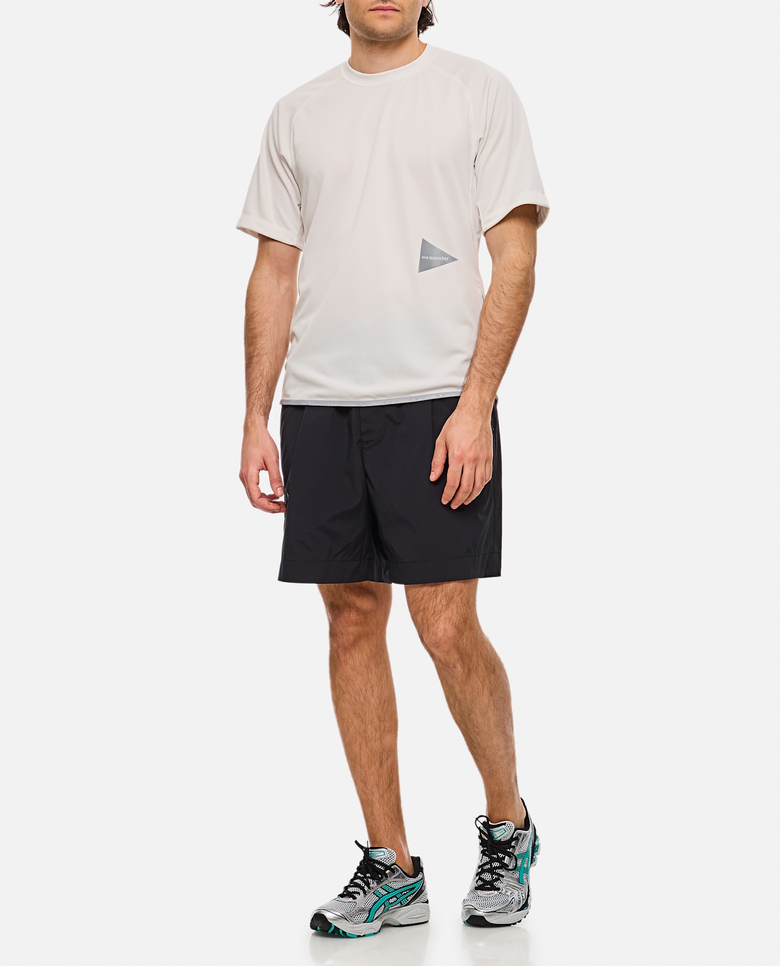 And Wander Logo Printed Crewneck T-shirt In White