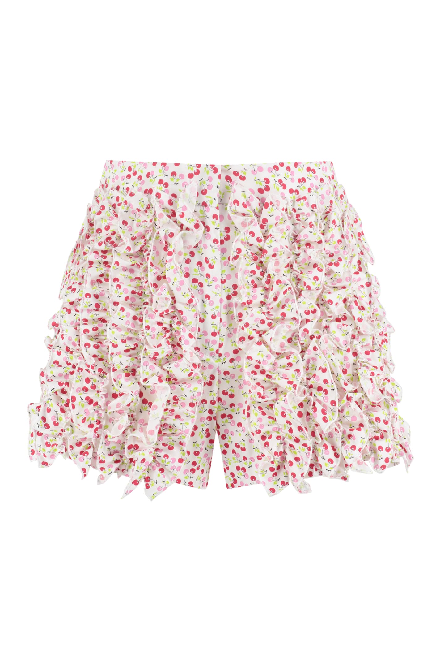 MSGM Printed Cotton Shorts - MSGM - Modalova