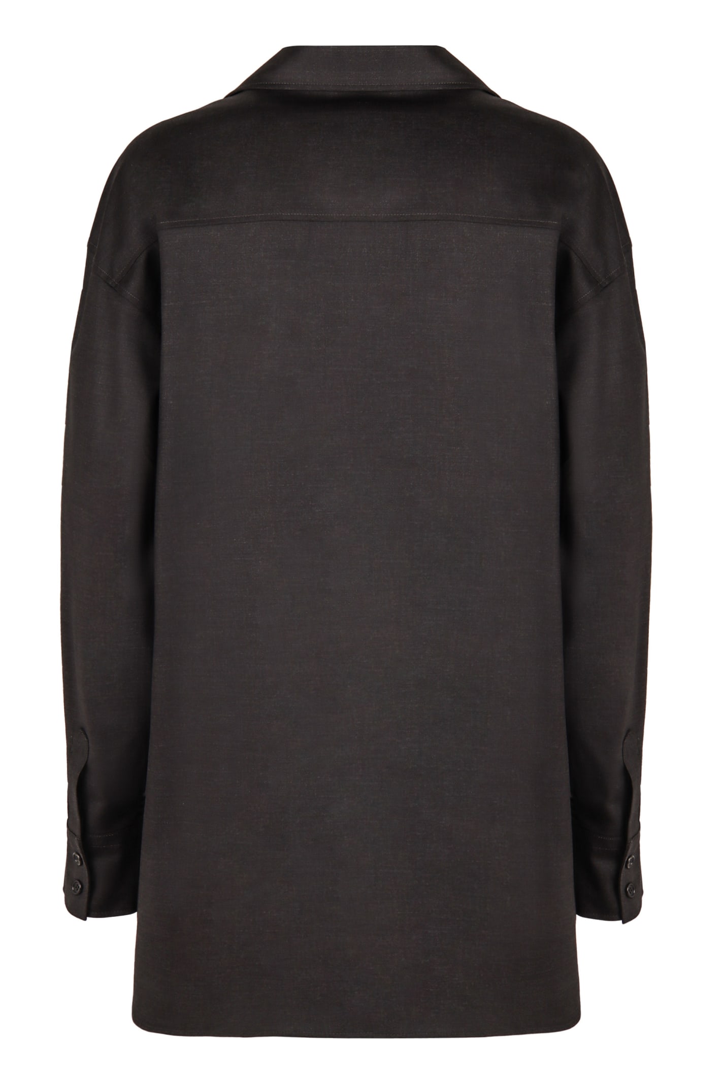 PHILOSOPHY DI LORENZO SERAFINI WOOL BLEND BLOUSE