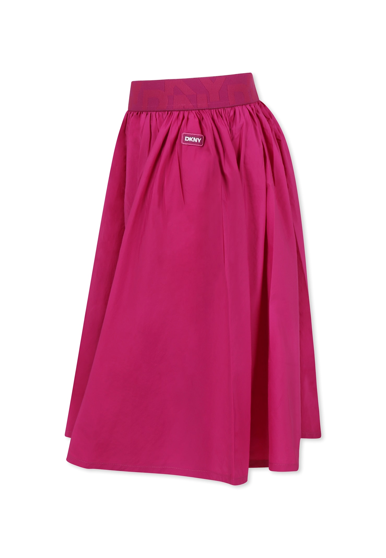 Dkny Fuchsia Skirt For Girl With Logo In Fuchsia