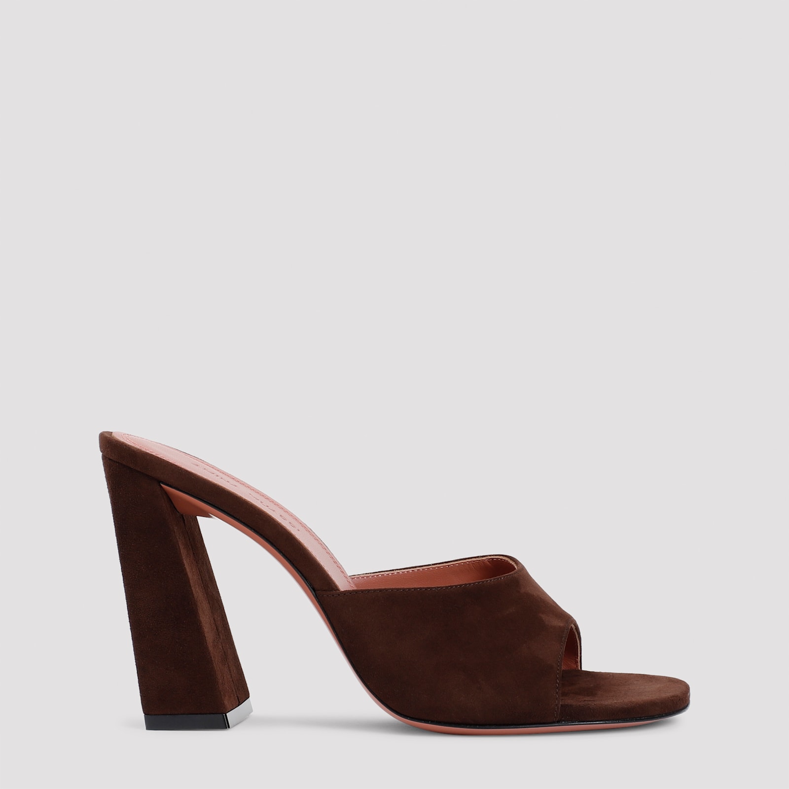 Shop Amina Muaddi Brigitte Slipper In Mocha