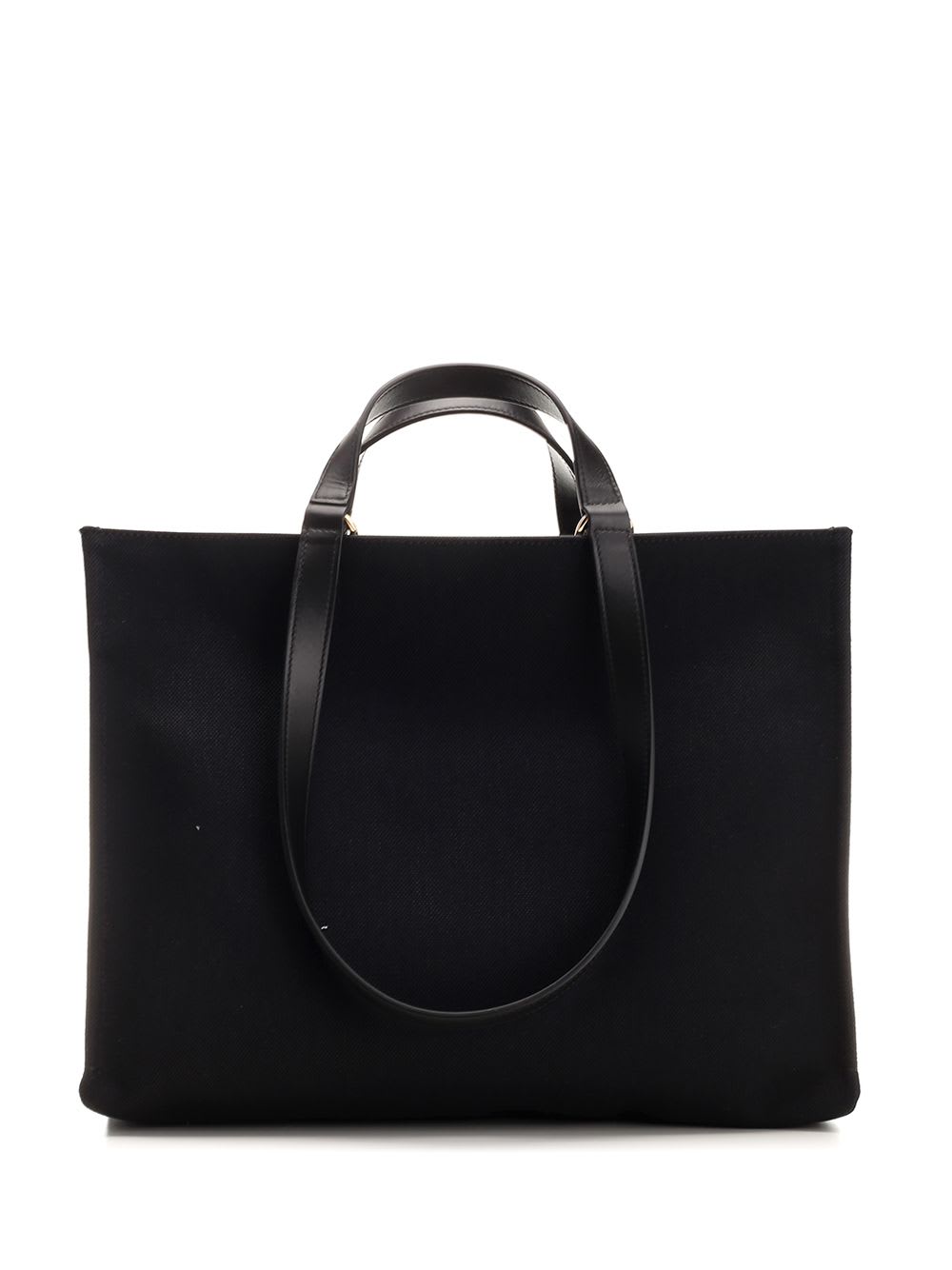 Shop Ferragamo Large Tote Bag With Logo In Black