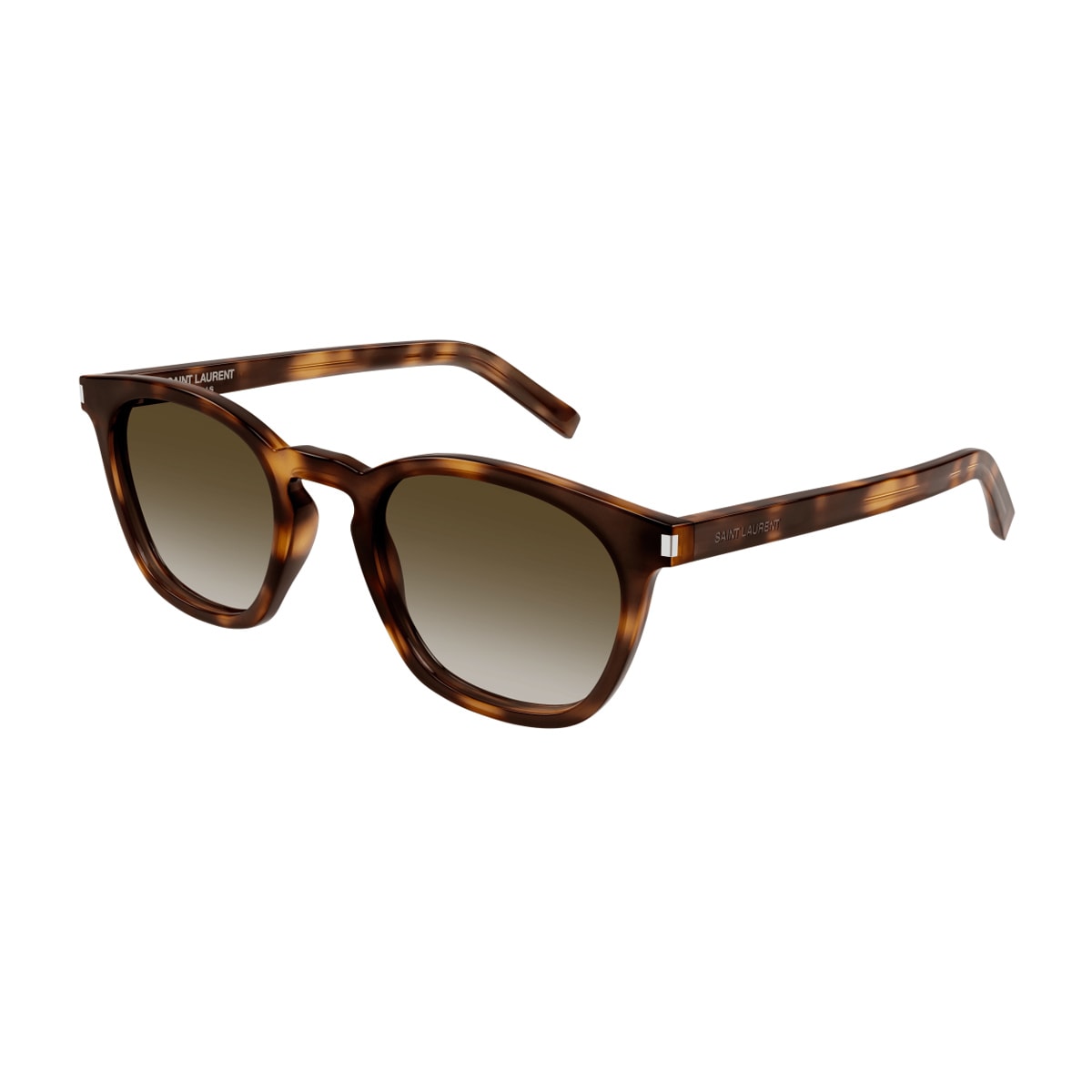 Saint Laurent Sl 28 Linea Corner Angle 048 Havana Brown Sunglasses In Brown