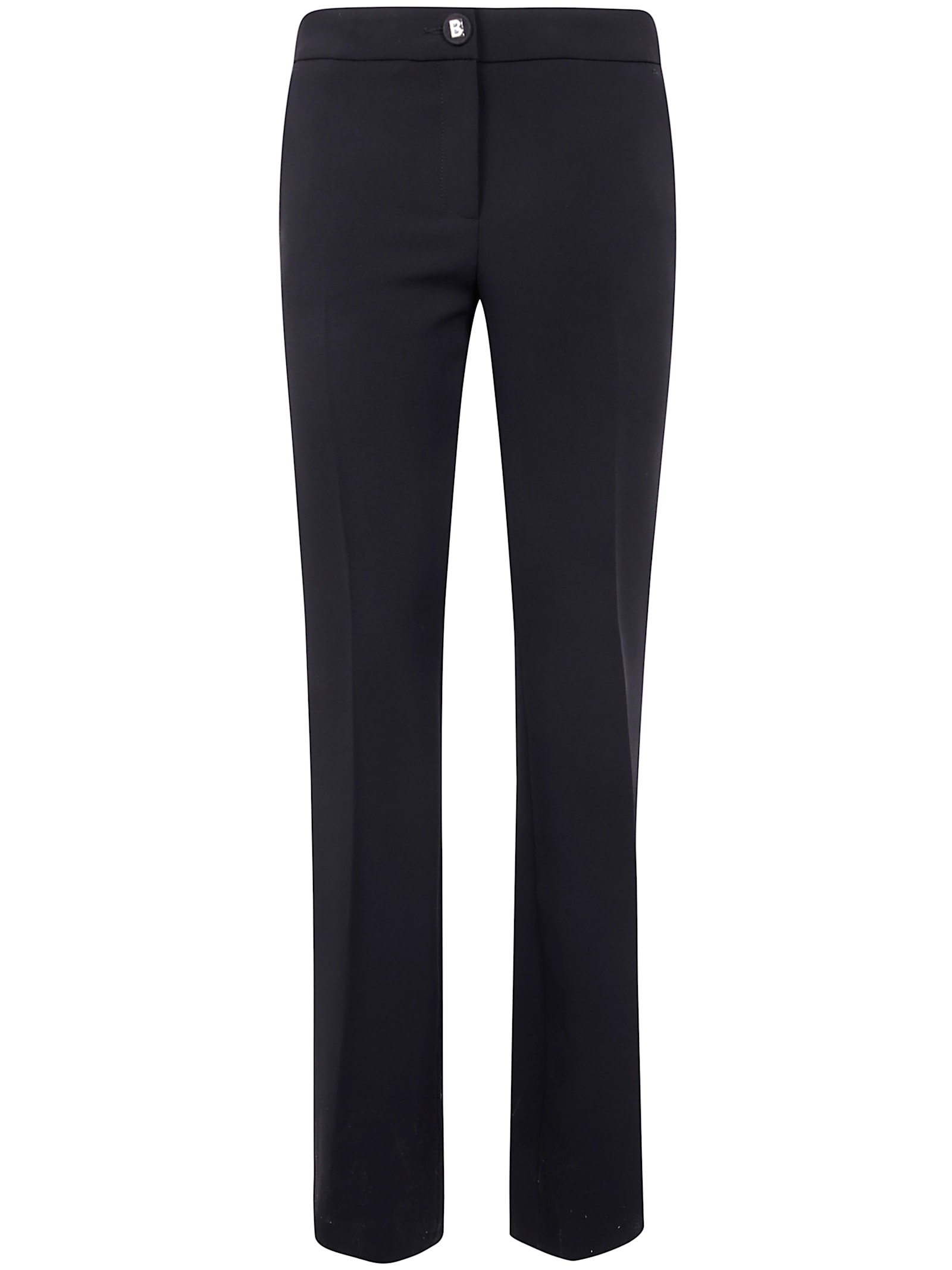 Light Crepe Flared Leg Trousers