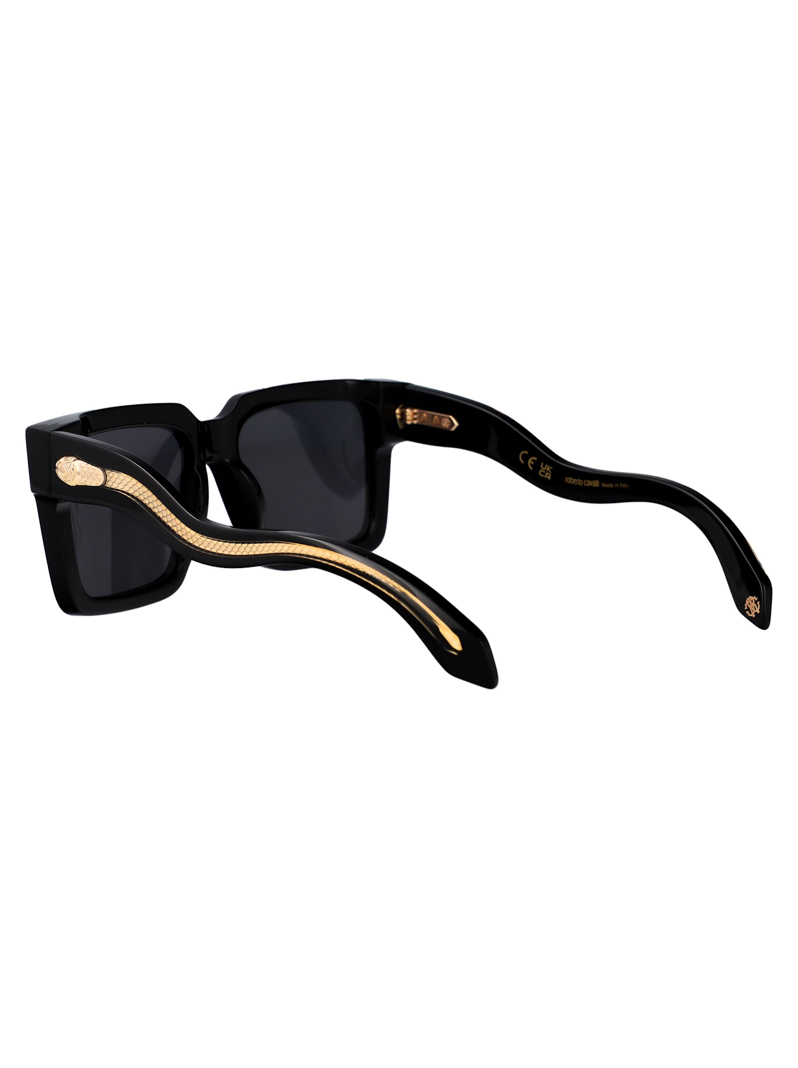 Roberto Cavalli Src055 Sunglasses In Nero Lucido