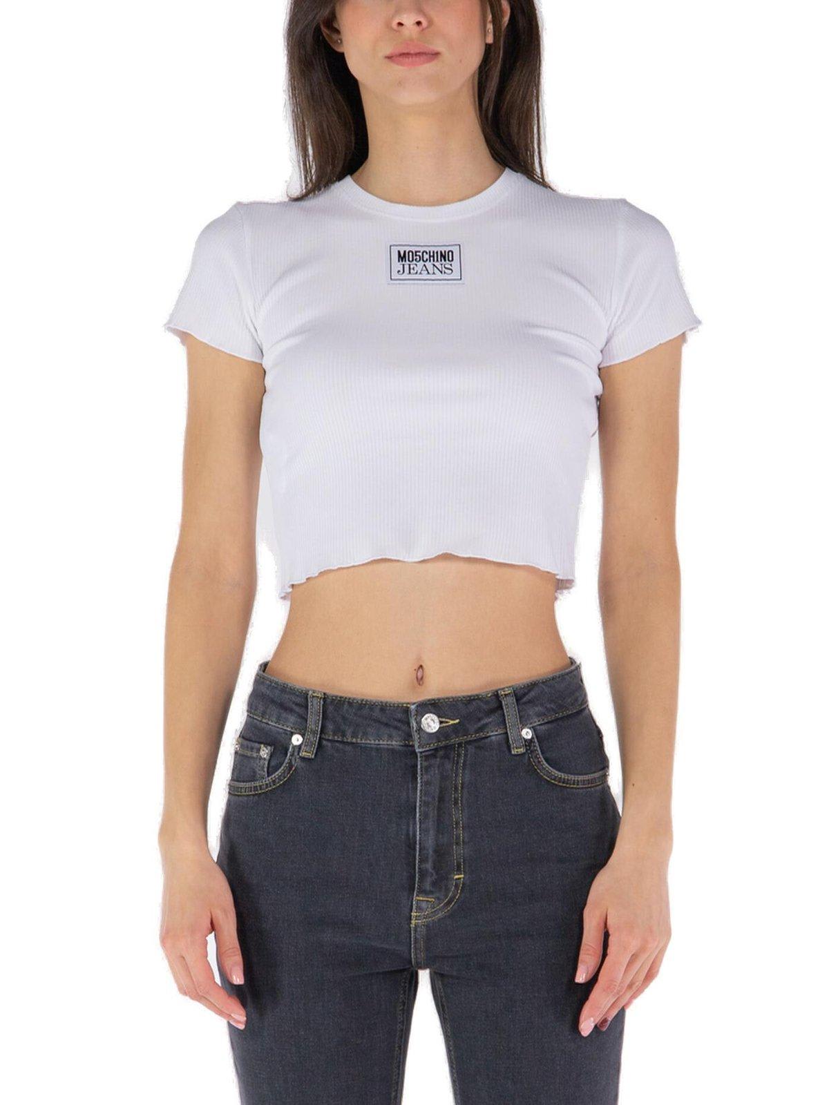Jeans Lettuce Hem Cropped T-shirt