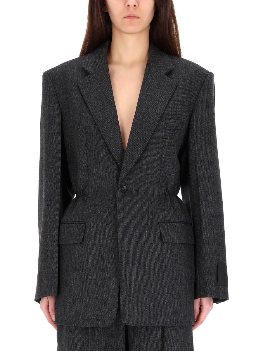 Alexander Wang Wool Blazer In Gray