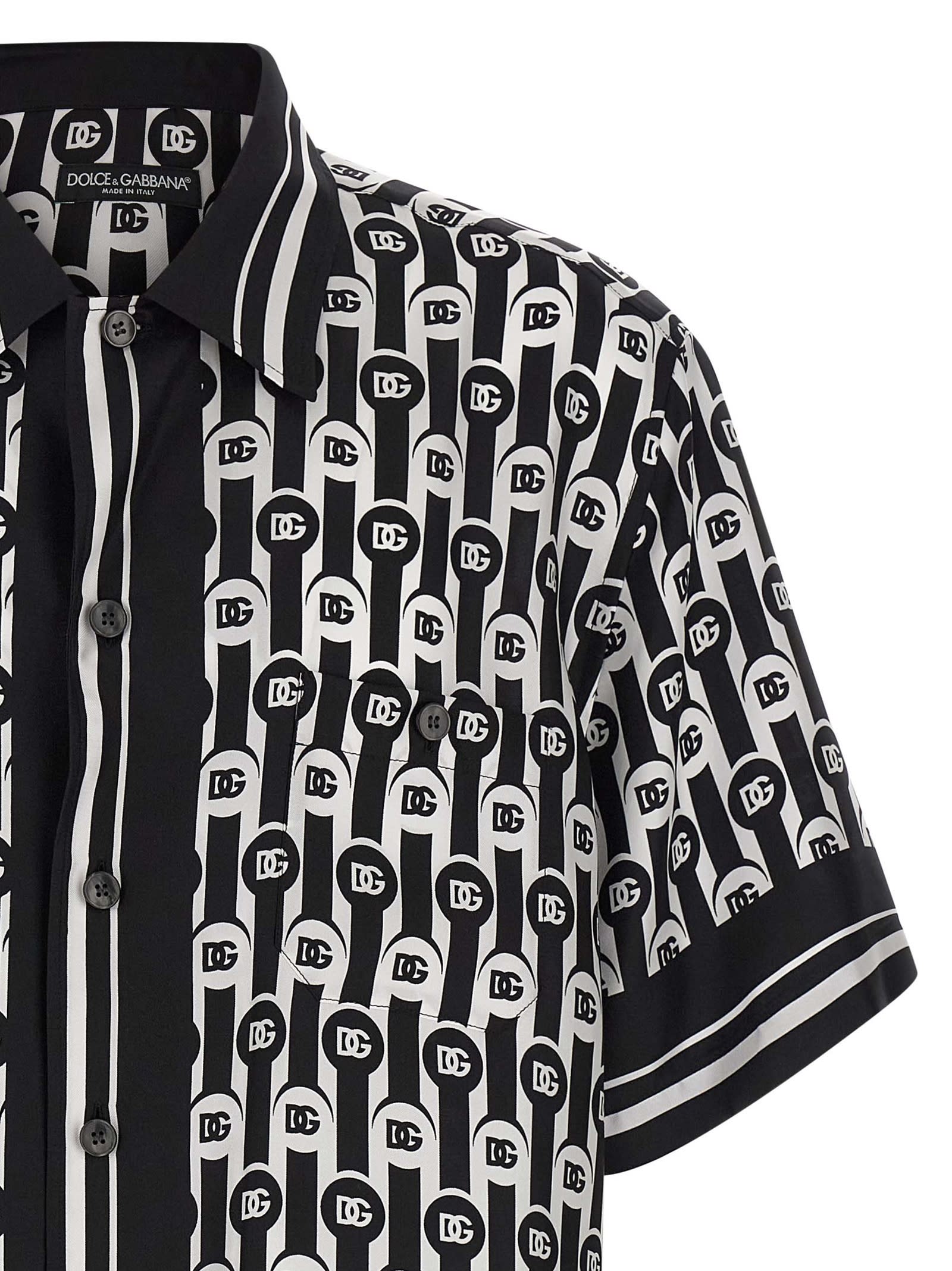 Dolce & Gabbana Personalized Wardrobe Shirt With Chest Pocket In Multi