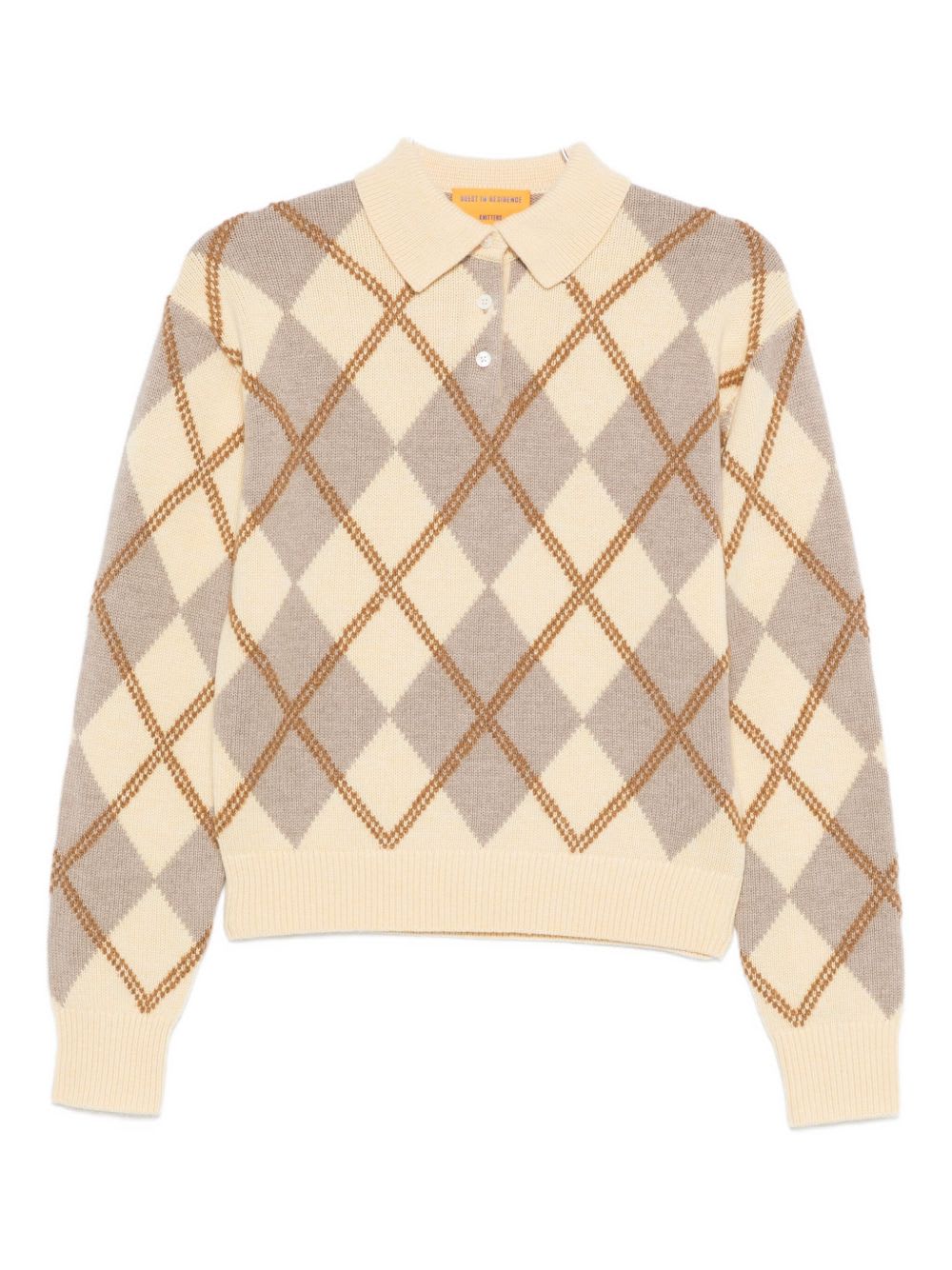 Guest In Residence Jacquard Polo Shirt In Neutral