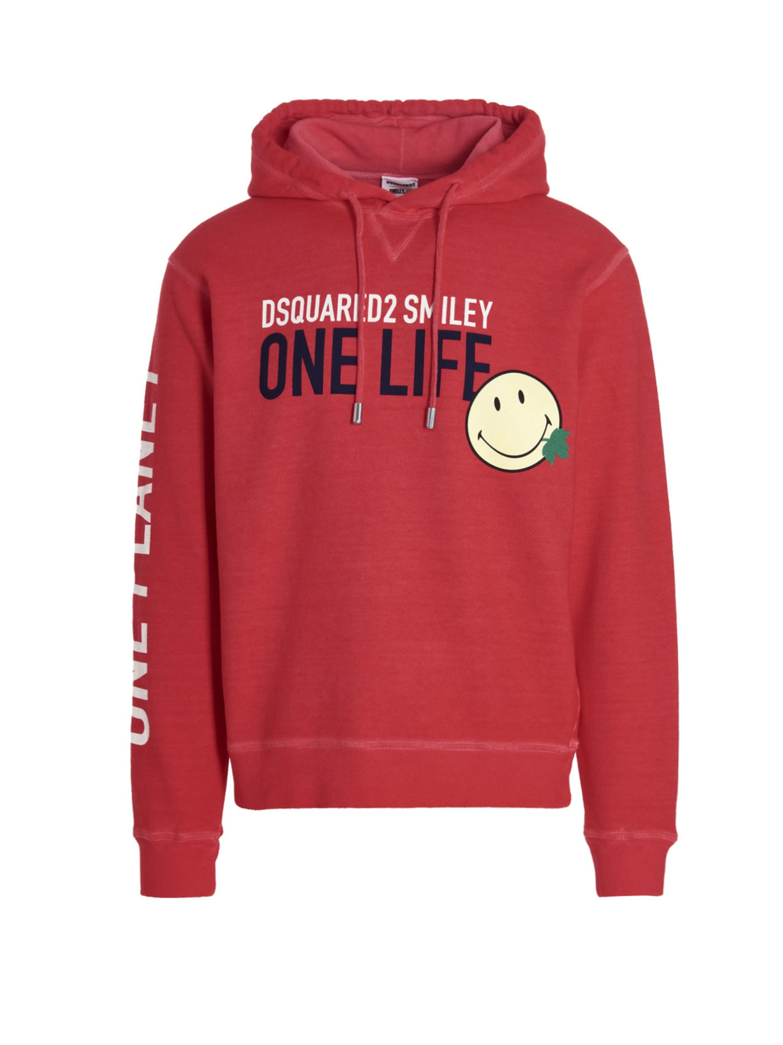 DSQUARED2 ONE LIFE ONE PLANET SMILEY HOODIE