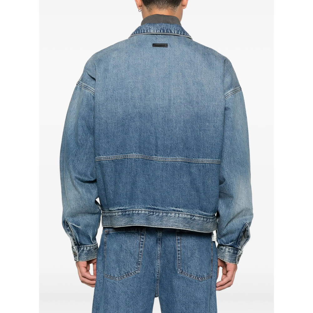 Fear Of God Denim Trucker Jacket In Blue